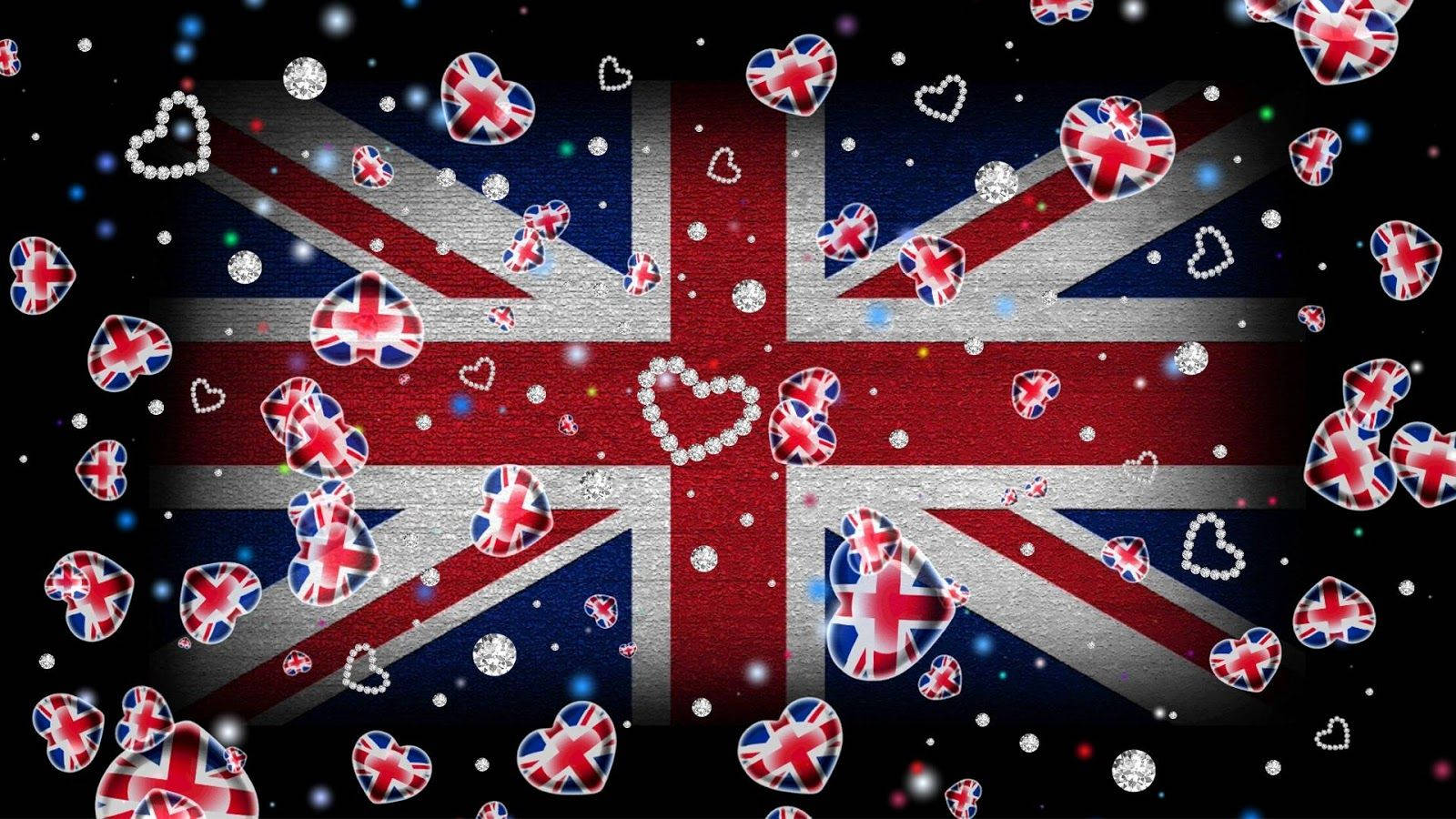 United Kingdom Flag With Art Background