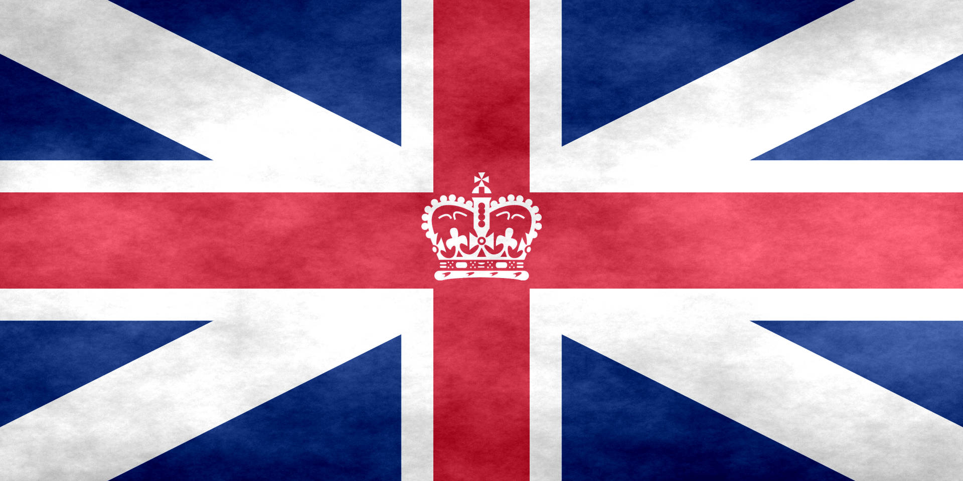 United Kingdom Flag With Crown Background