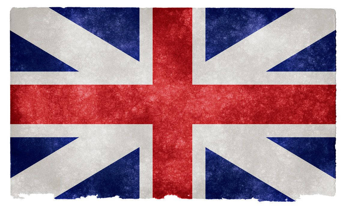 United Kingdom Flag With Grunge Texture Background