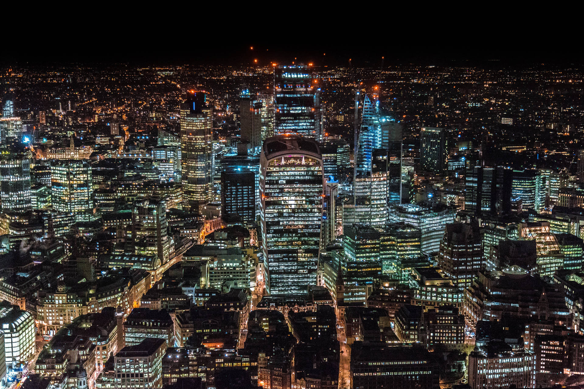 United Kingdom London Night Lights Picture