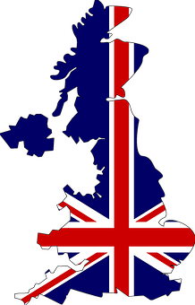 United Kingdom Map Union Jack Overlay PNG