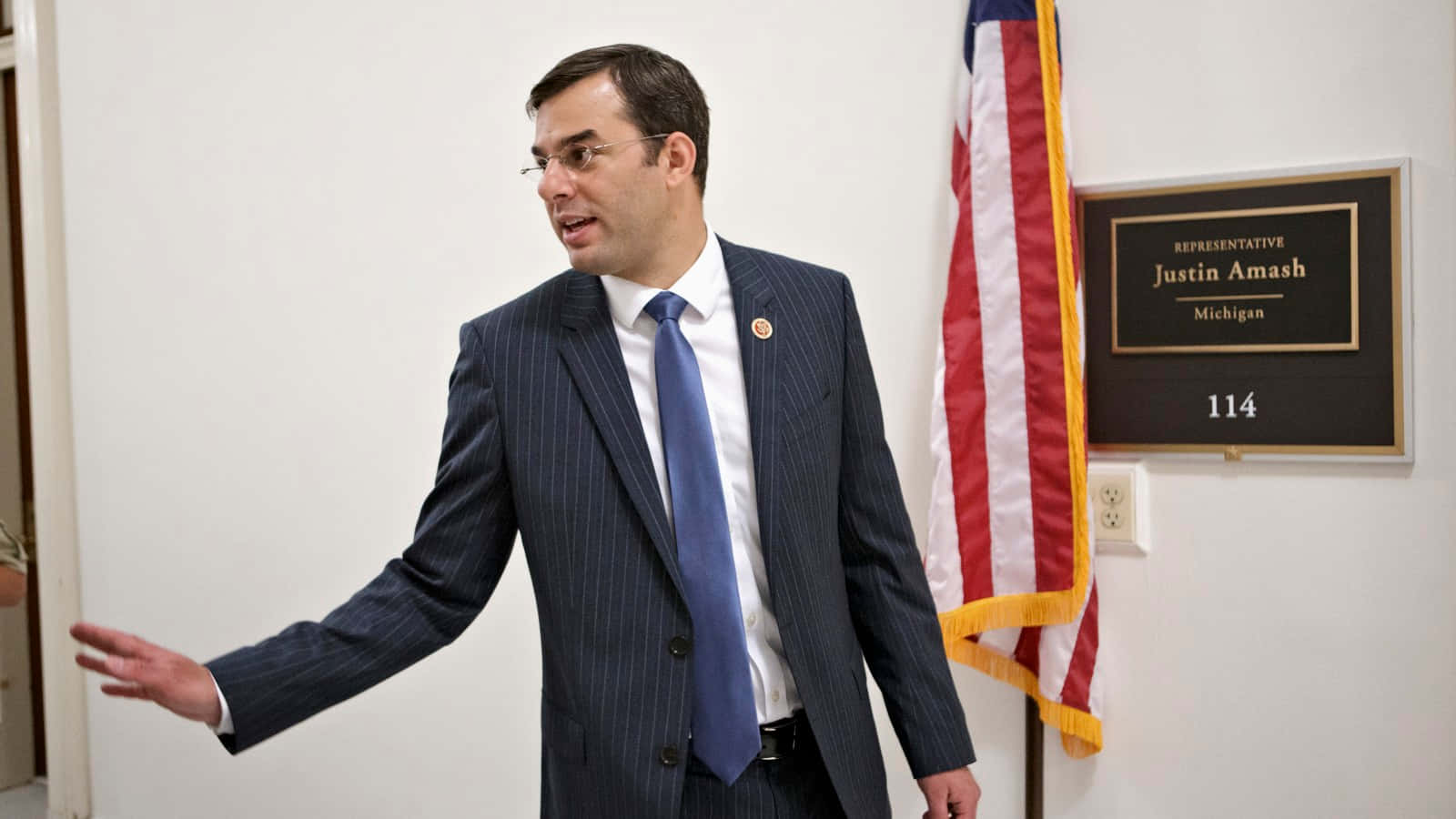 United States Congressman Justin Amash In A Thoughtful Moment Wallpaper