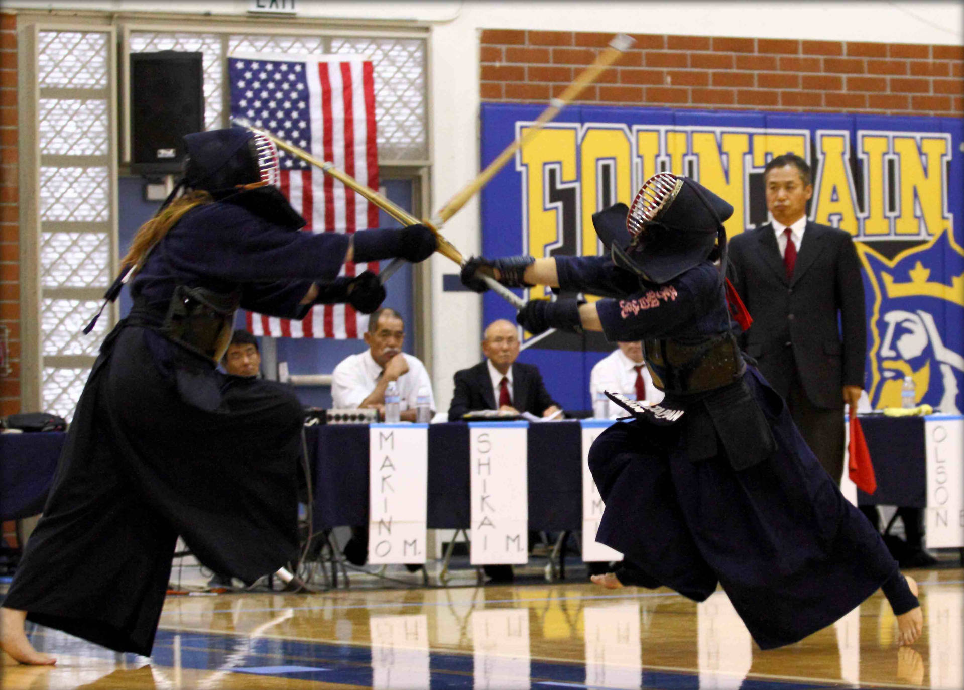 Intense Duel at the United States Kendo Federation Championship Wallpaper