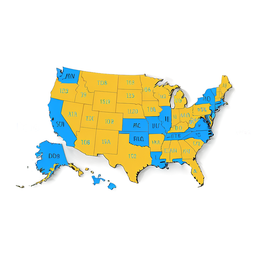 Download United States Map With Area Codes Png 9 | Wallpapers.com