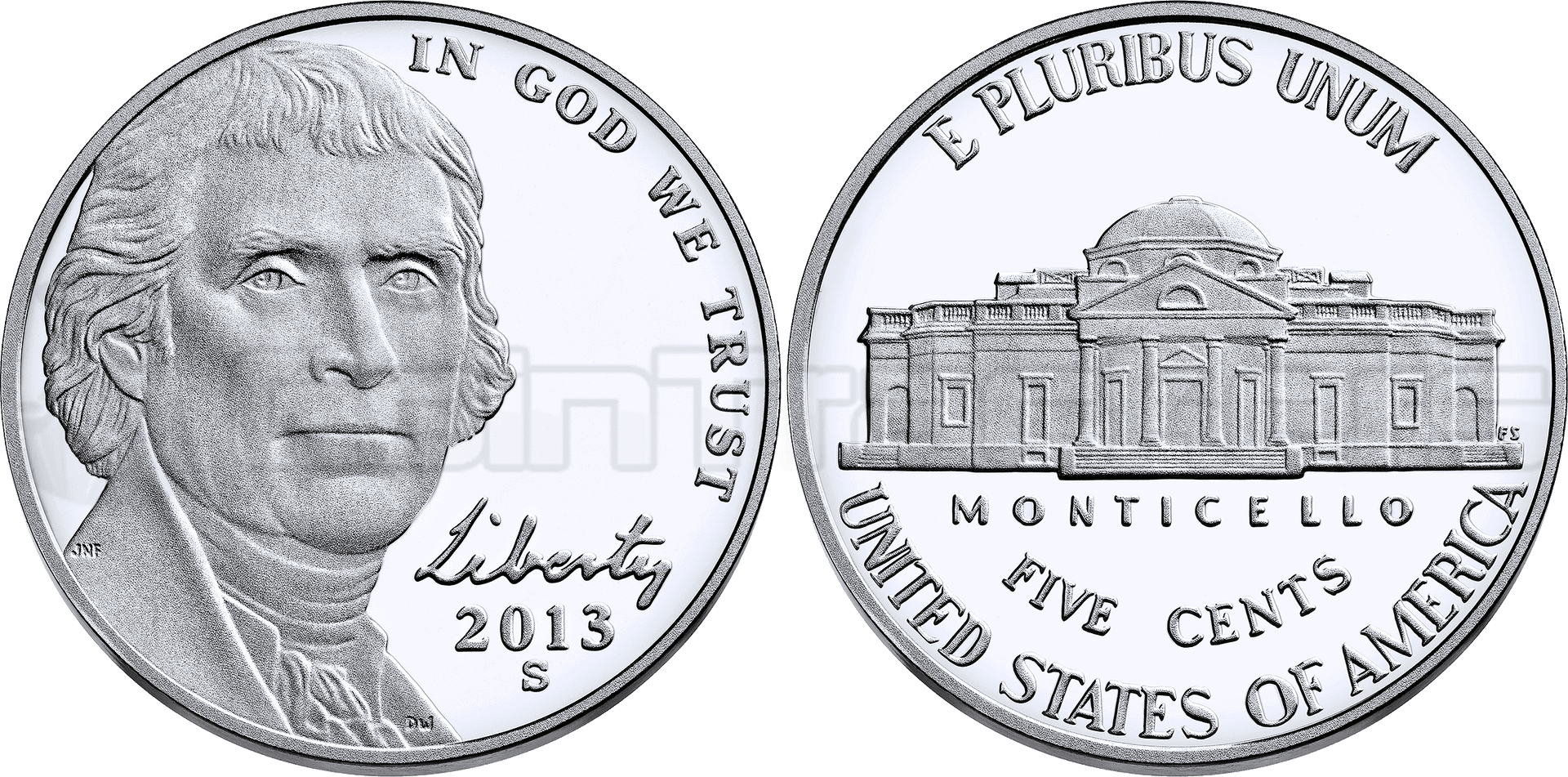 United States Nickel Coin2013 PNG