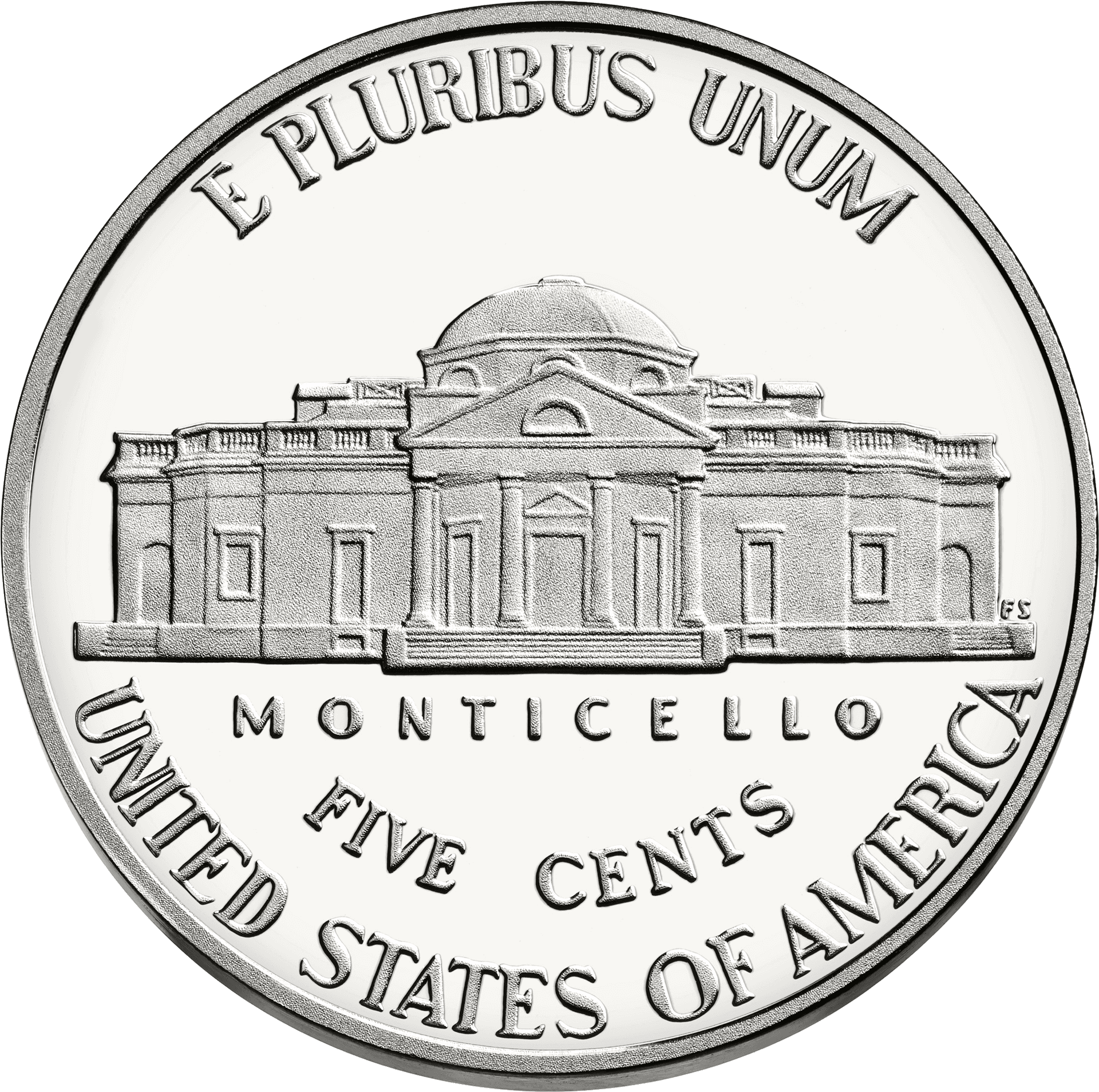 United States Nickel Reverse PNG