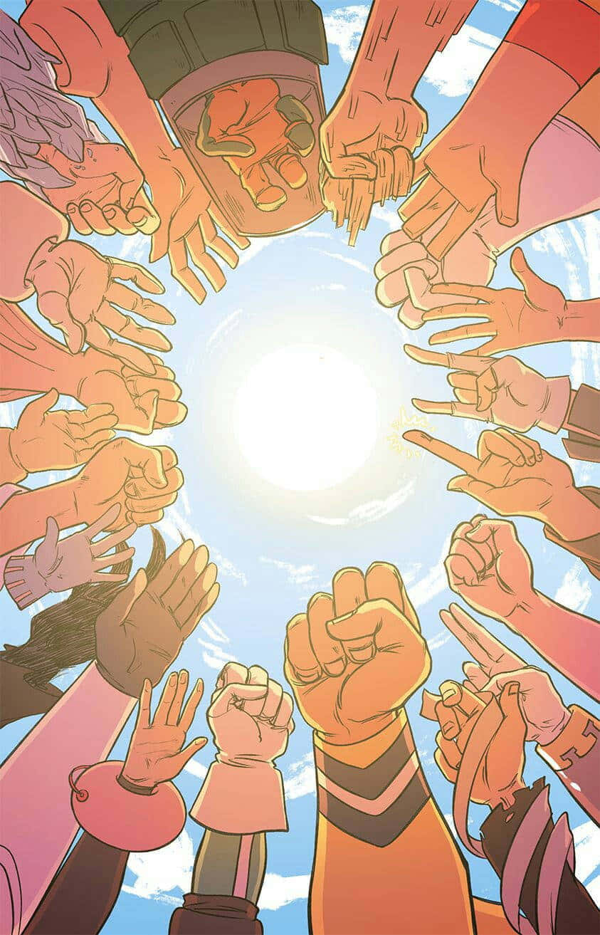 Unity Circle Above Sun Illustration Wallpaper