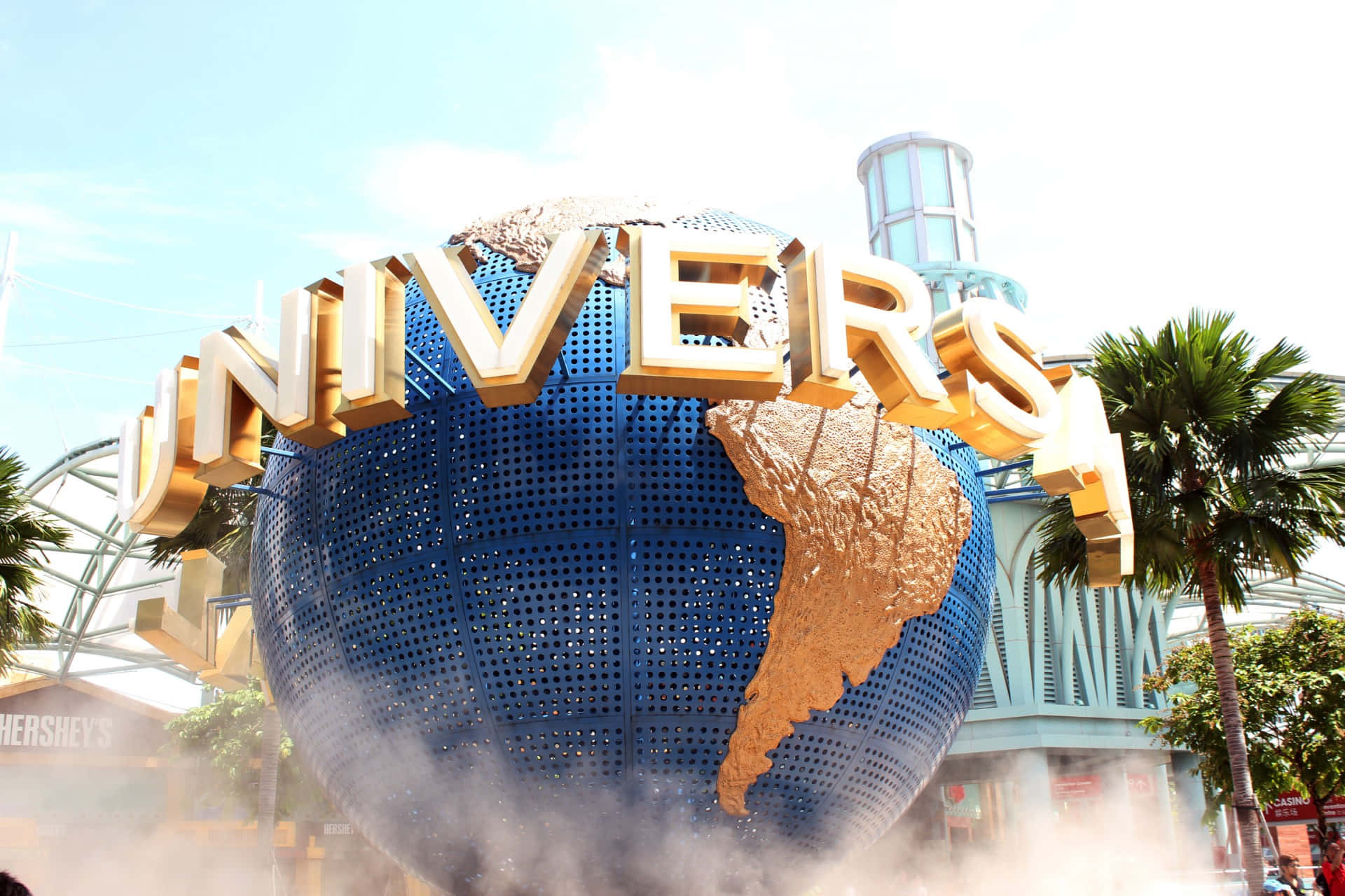 Bilddes Universal Studios Brunnens Mit Dampf