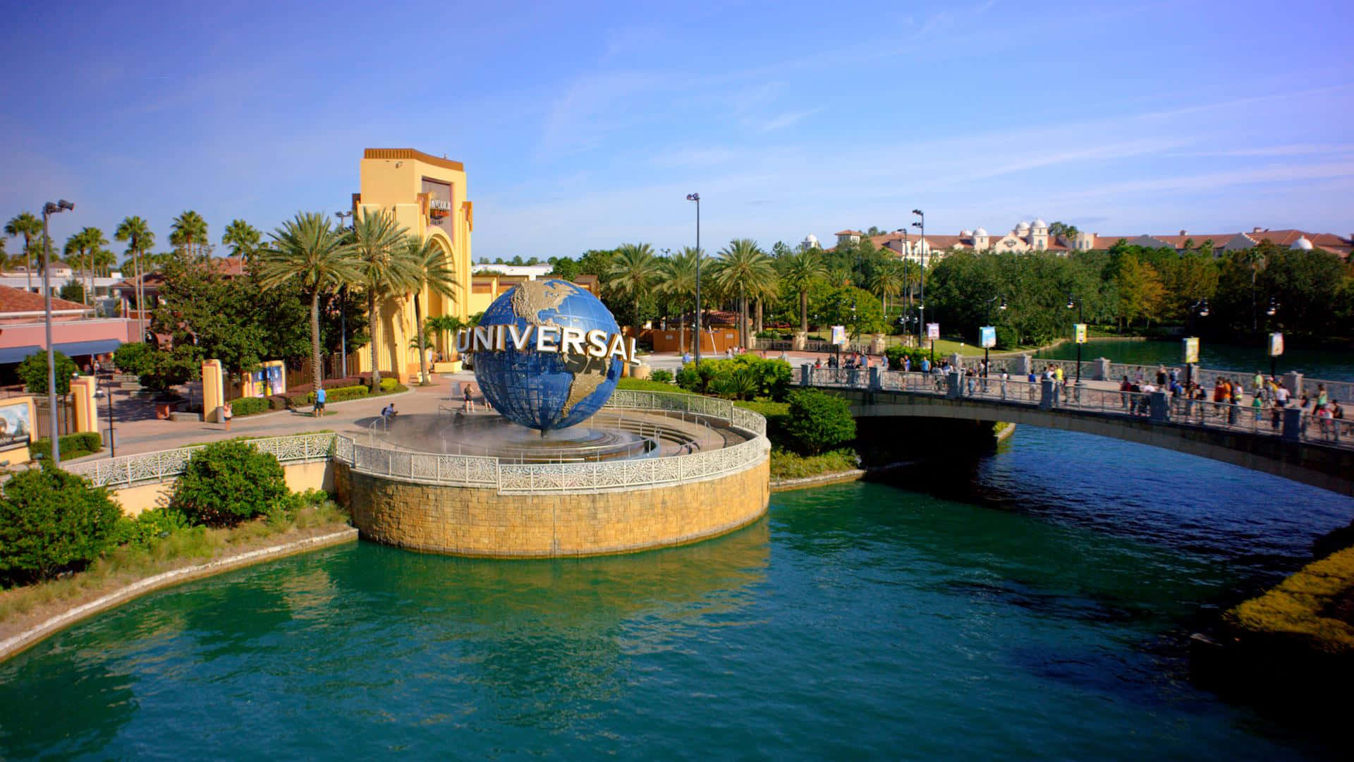 Flussund Brücke Im Universal Studios Bild