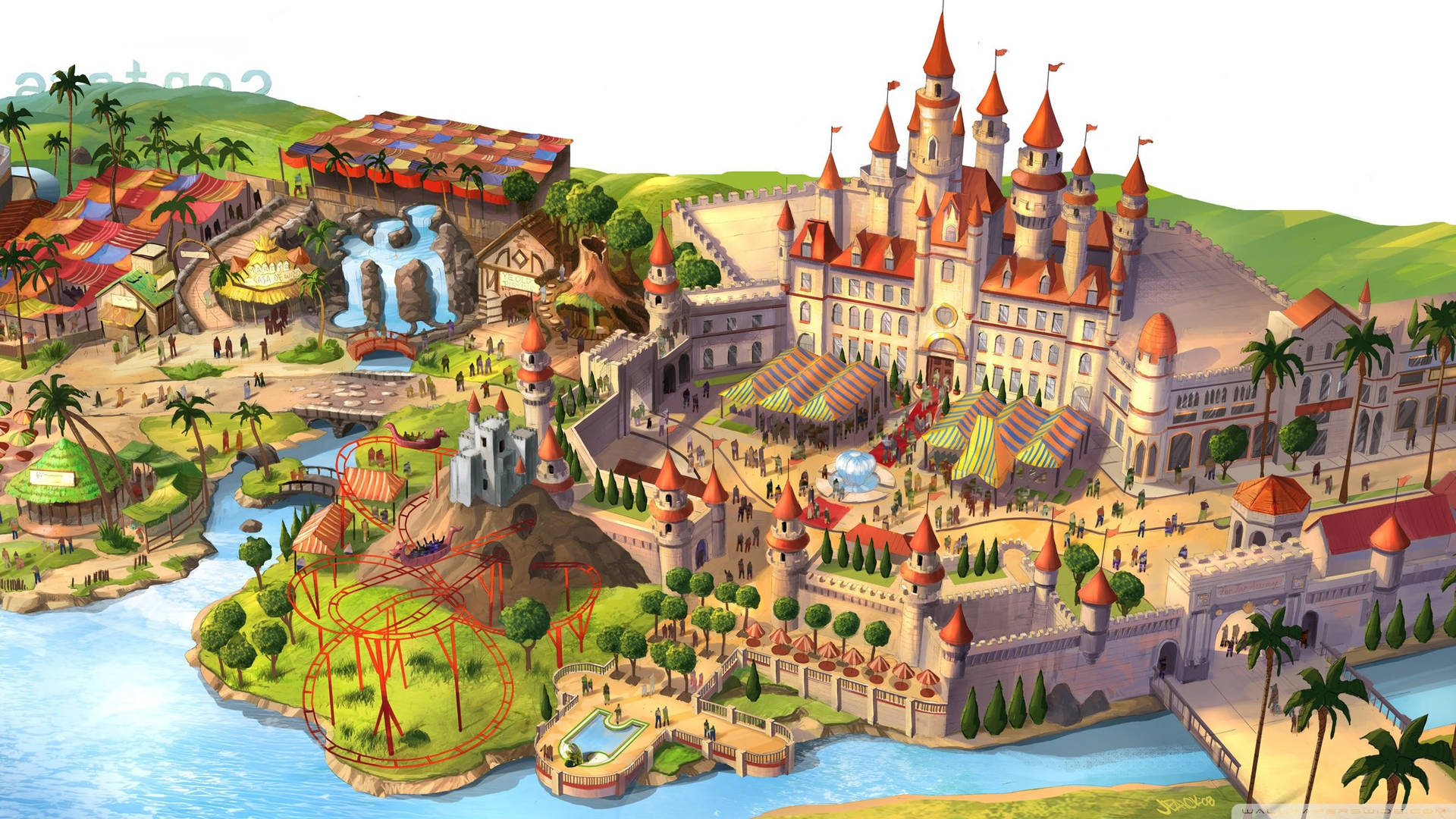 Universal Studios 3D Map Wallpaper