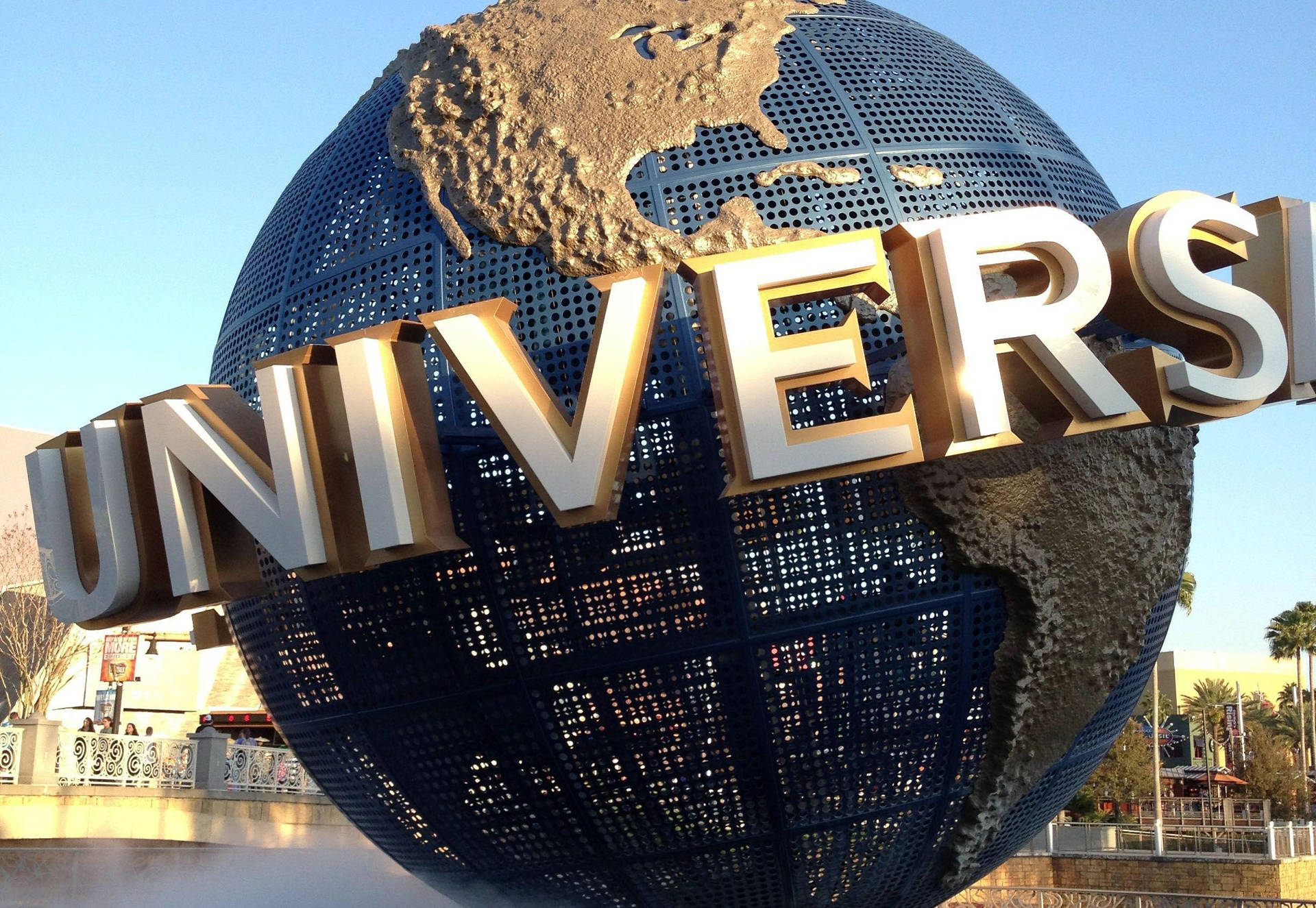 Universale Studios store blå globus baggrundsbillede Wallpaper