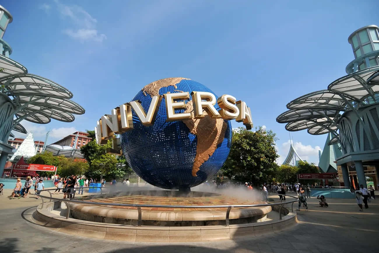 Universal Studios Singapore Entree Globe Achtergrond