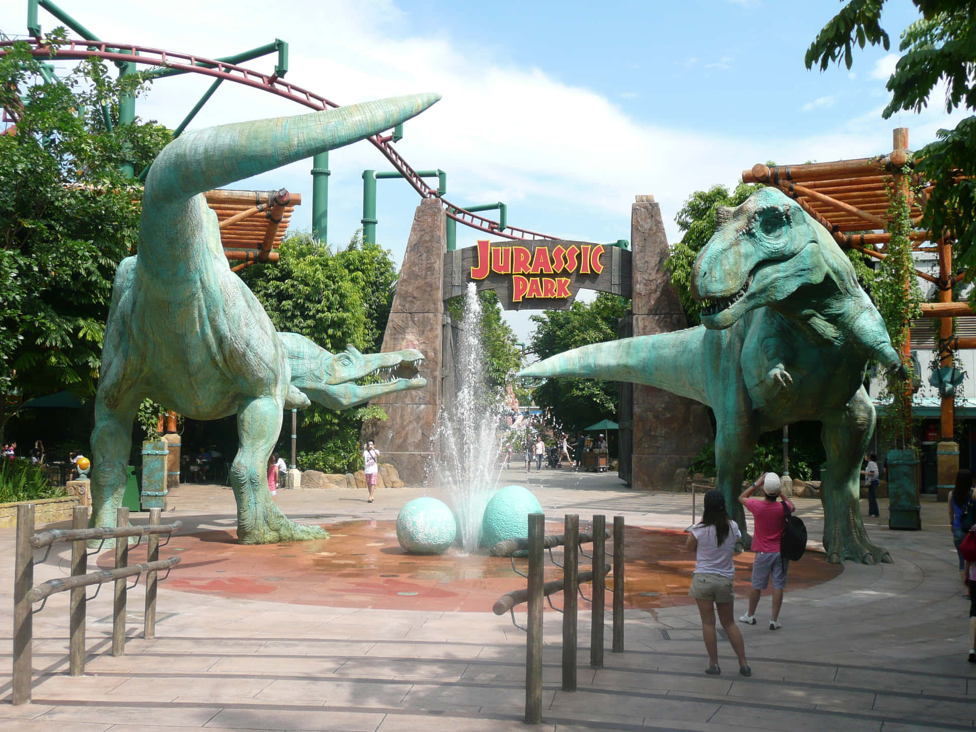 Universal Studios Singapore Jurassic Park Dinosaurs Wallpaper