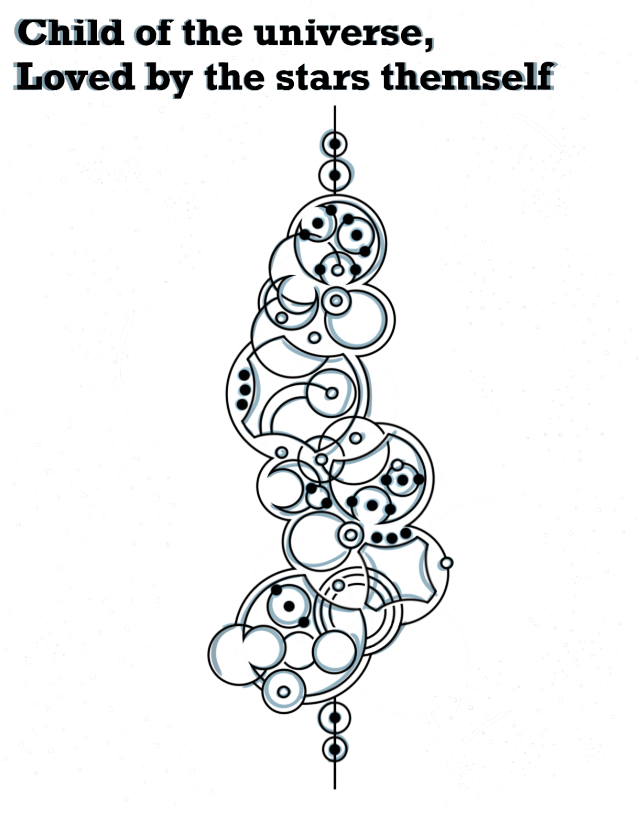 Universe Child Tattoo Design PNG