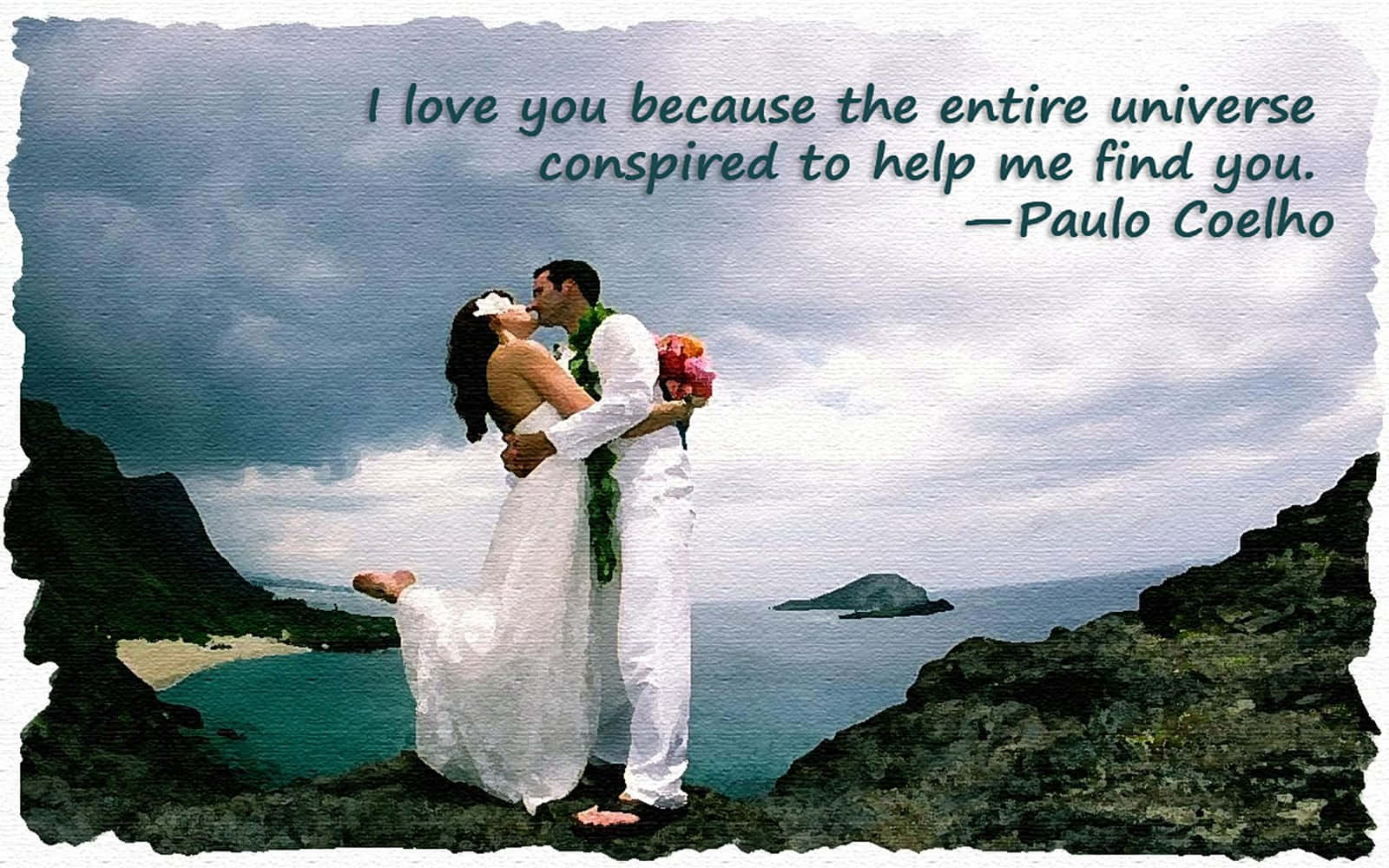 Universe Conspired Love Quote Wallpaper