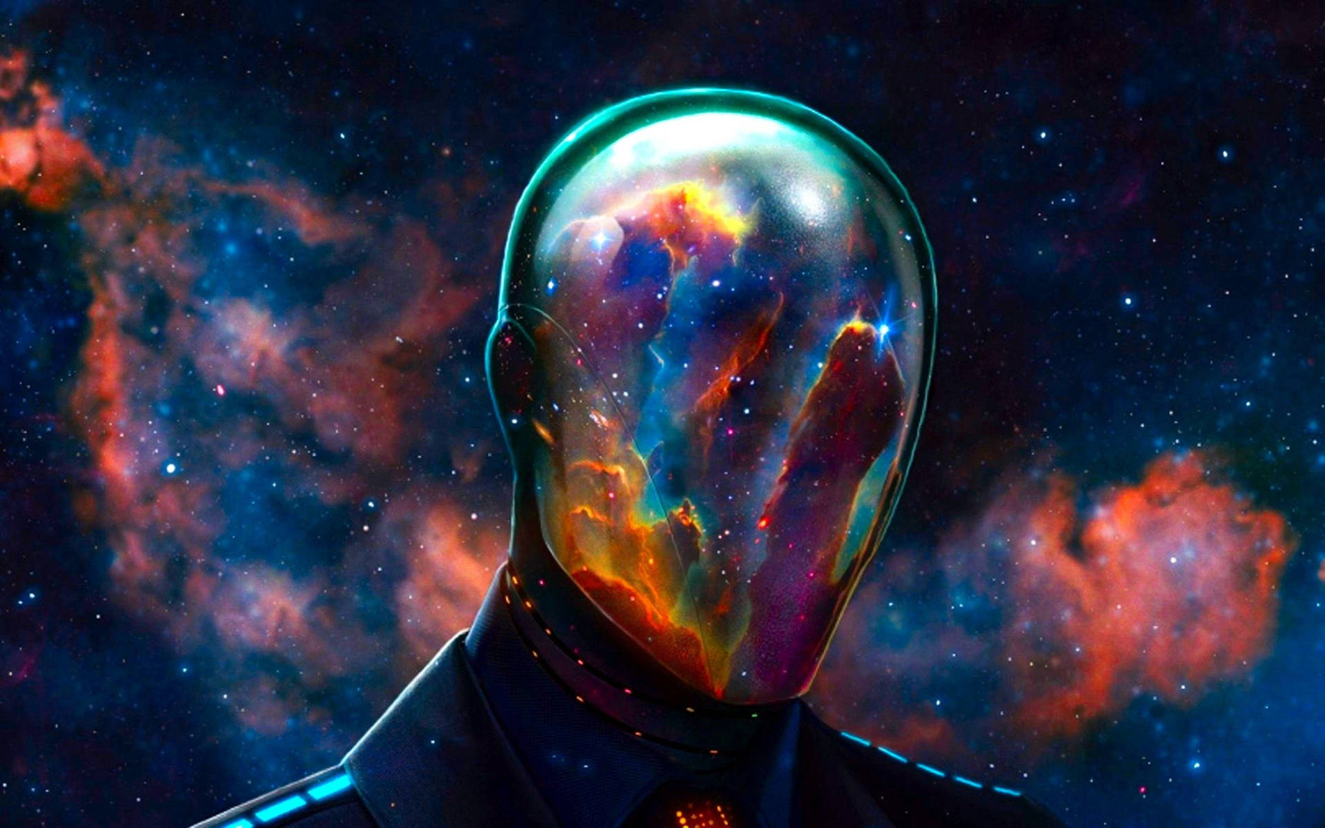 Universe Inside The Mind Of Wise Person Wallpaper