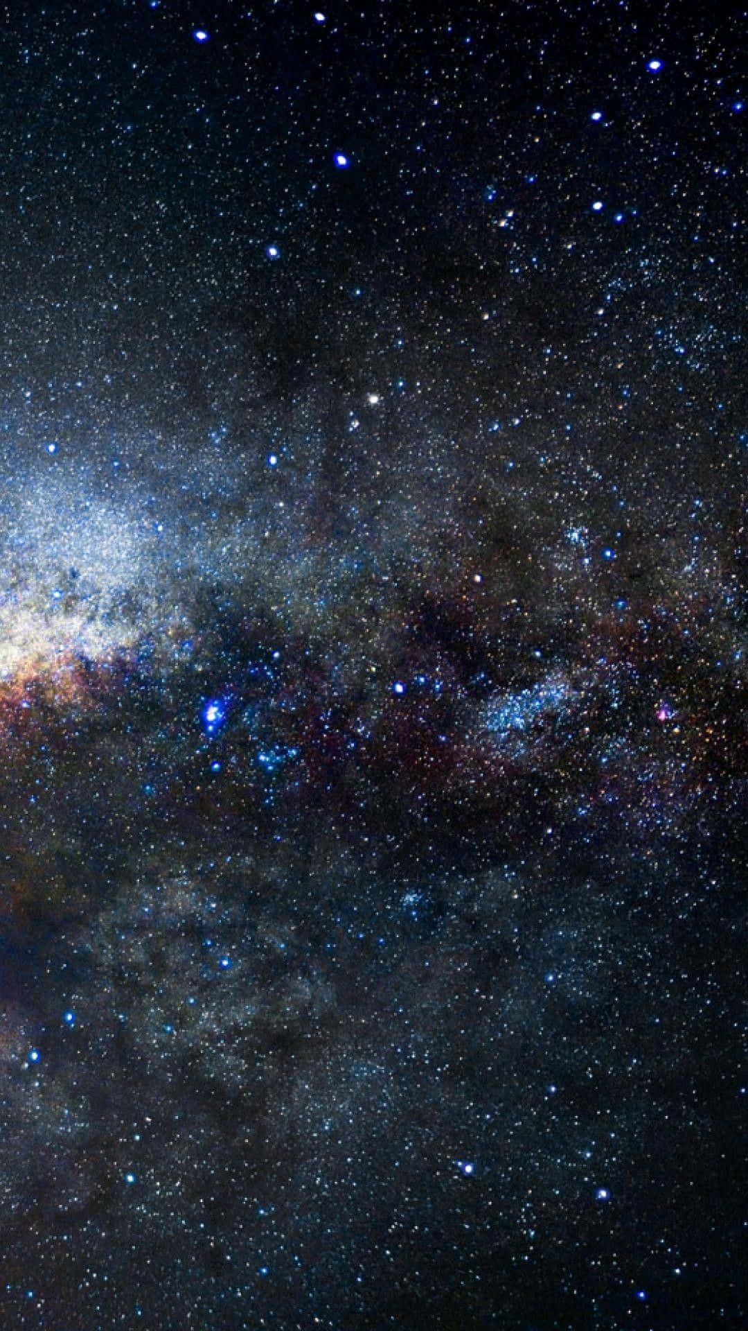 Skinnende kosmiske skyer i Univers iPhone baggrund Wallpaper