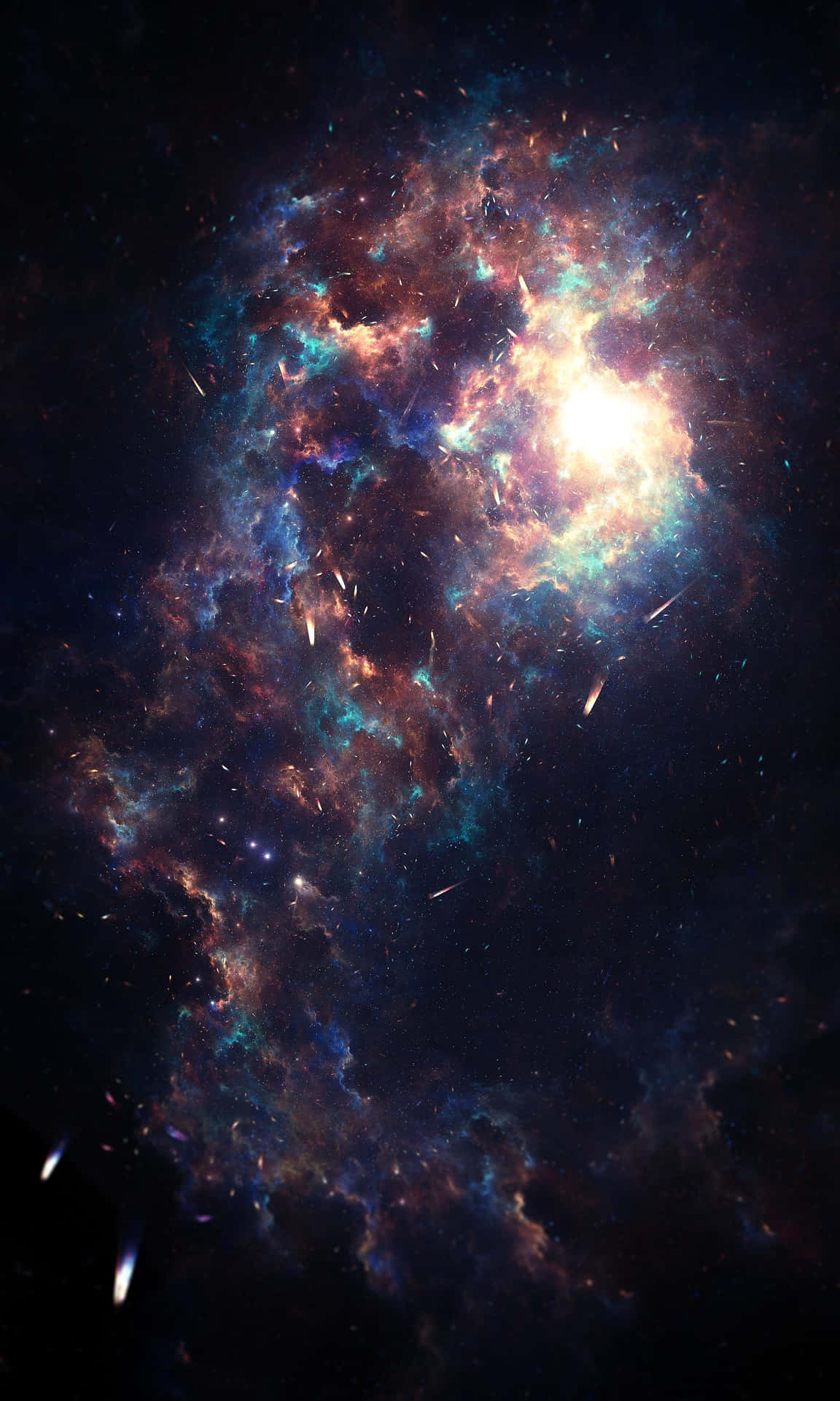 Luminescent Nebula i Univers iPhone Tapet Wallpaper