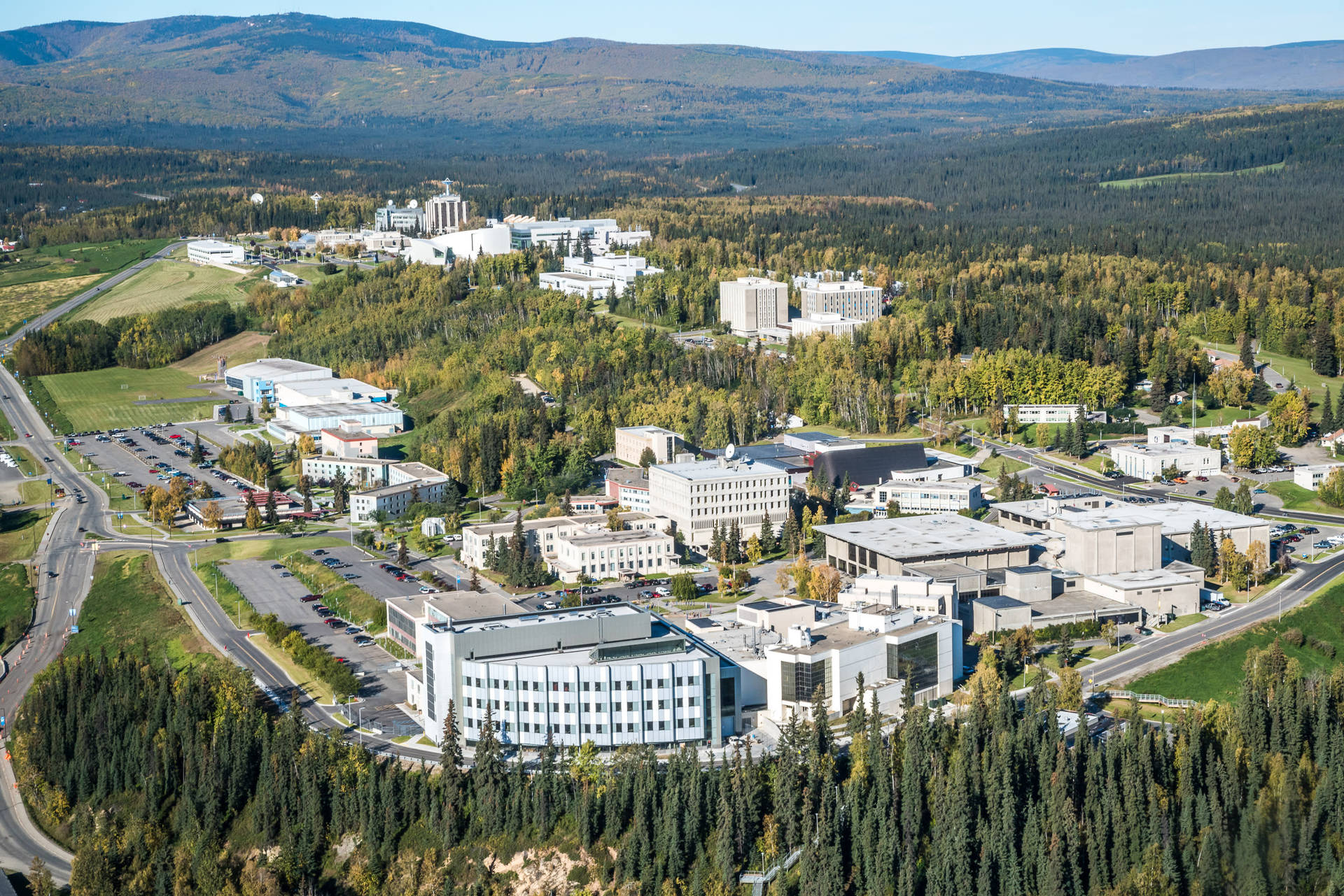 Vistaaérea De La Universidad De Alaska Fairbanks Fondo de pantalla