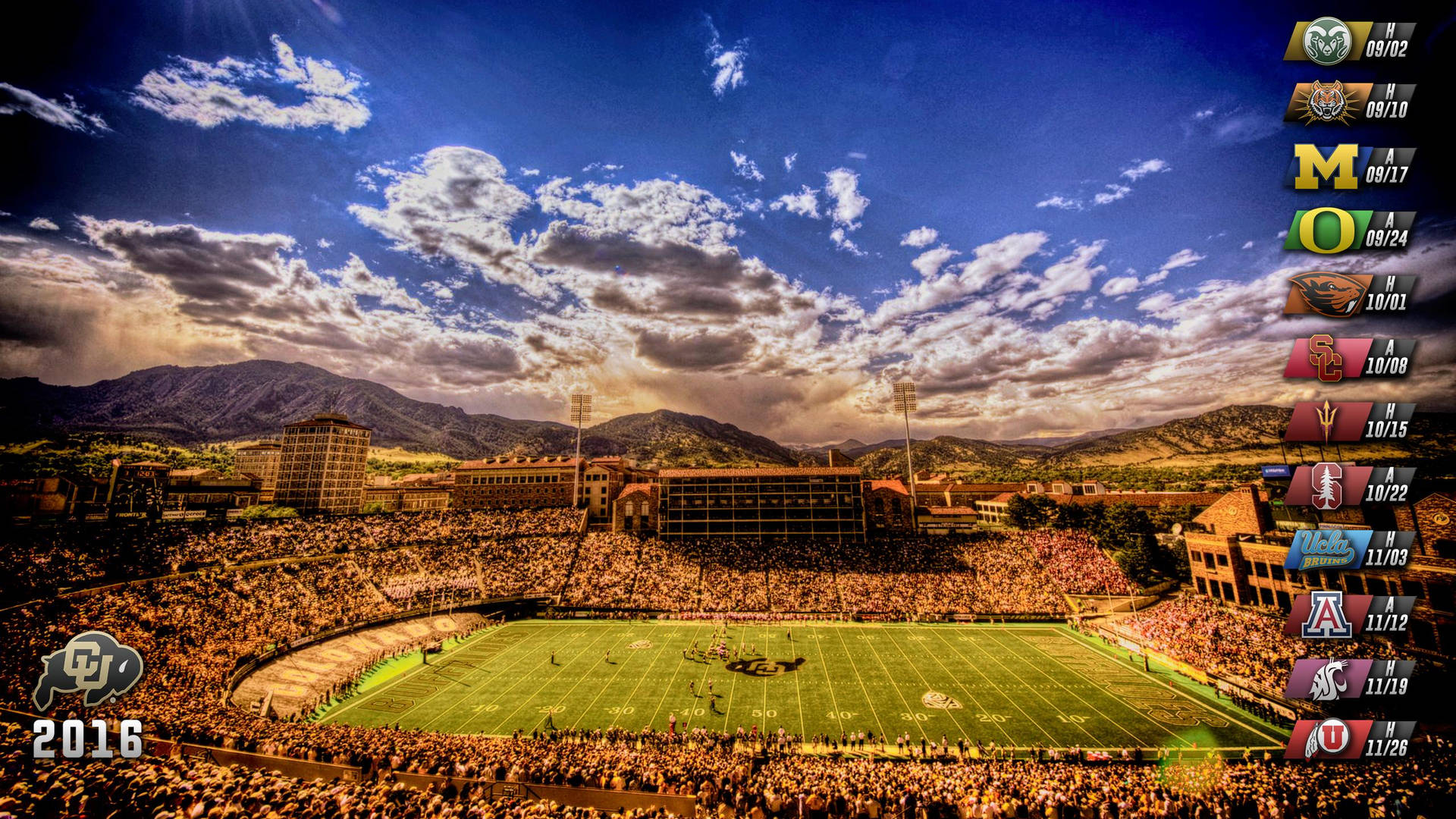 University Of Colorado At Boulder 2016 Football Wallpaper