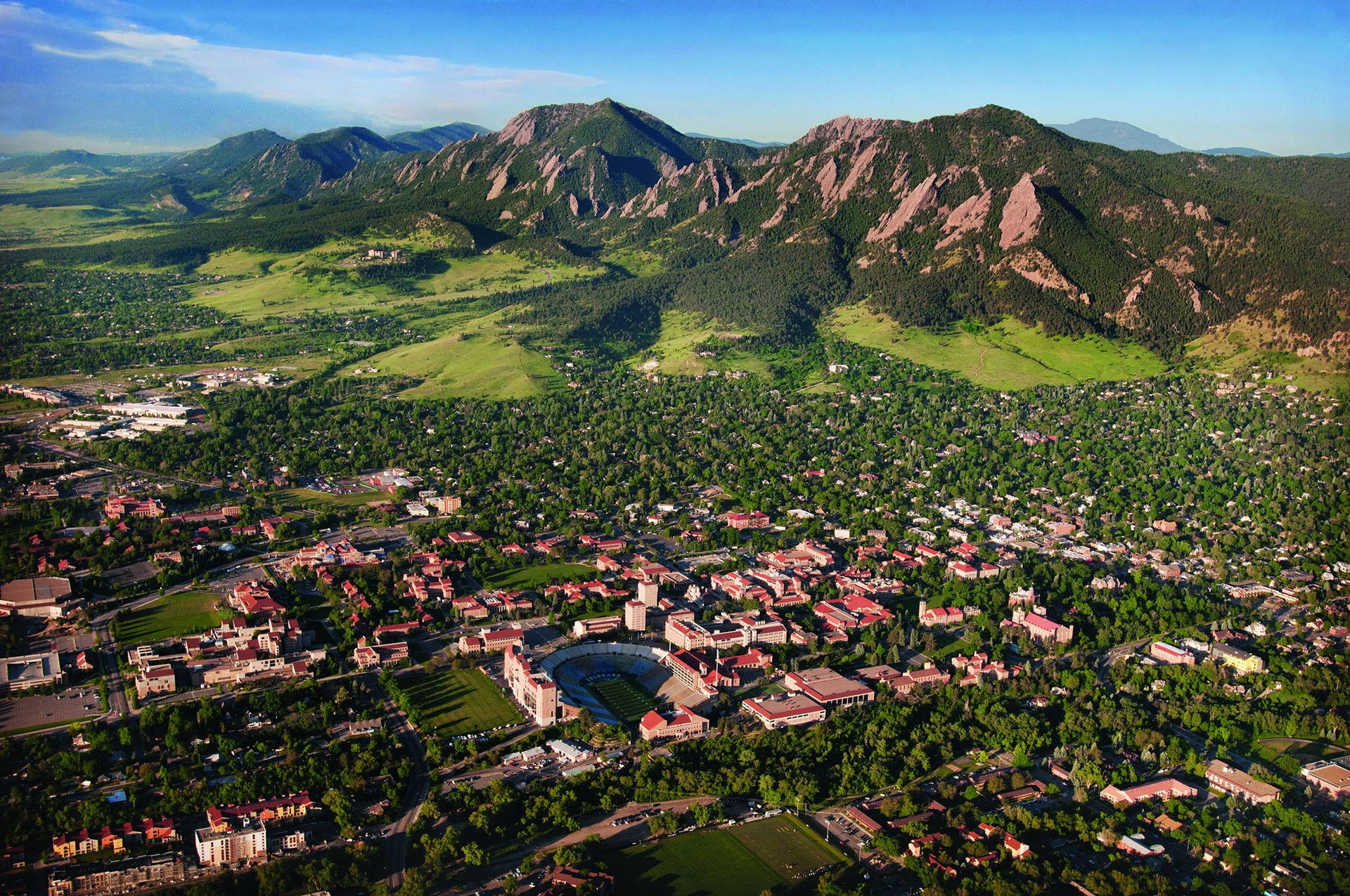 University Of Colorado At Boulder Drone Shot Wallpaper