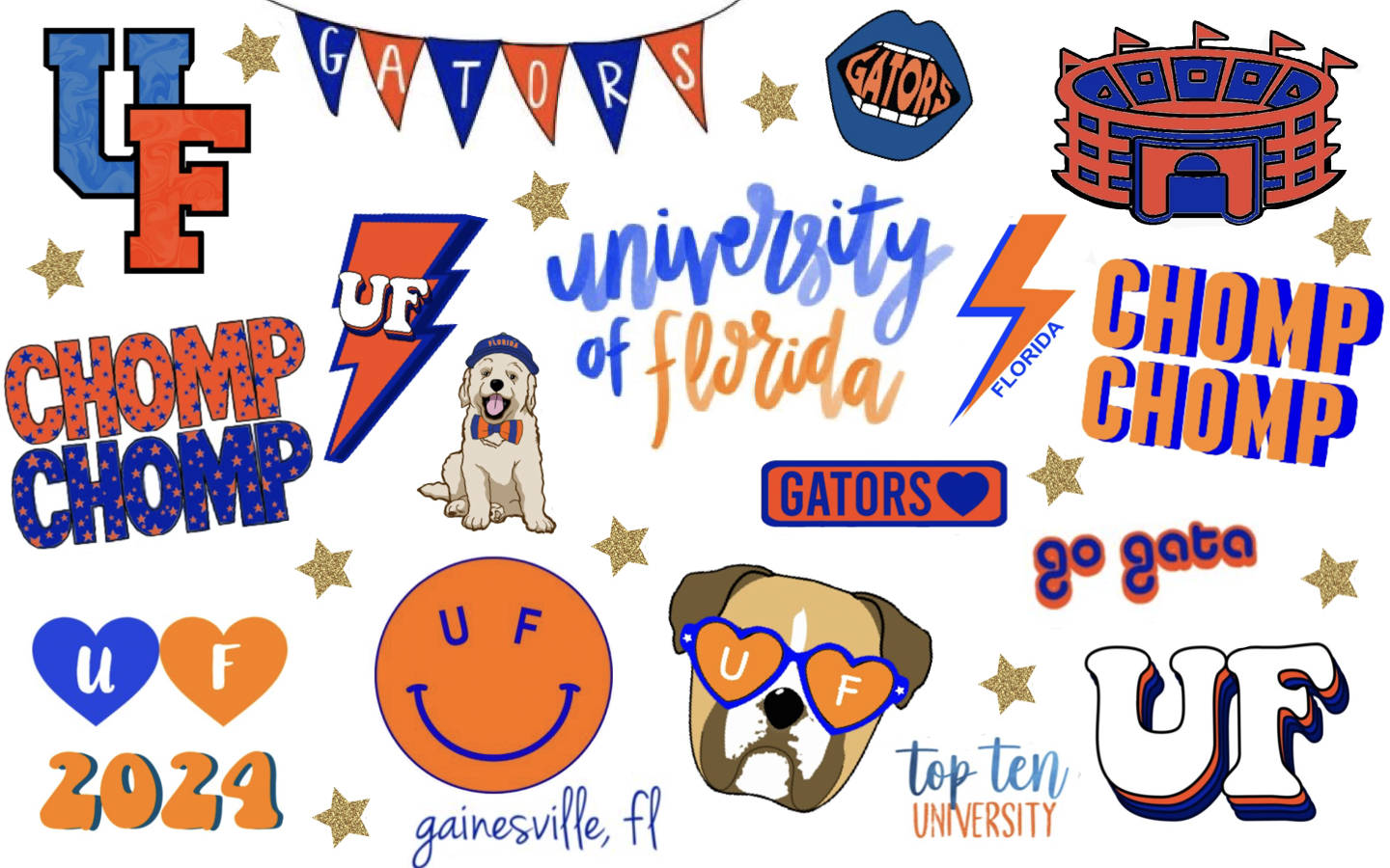 Universitätvon Florida-logos Und Symbole Wallpaper
