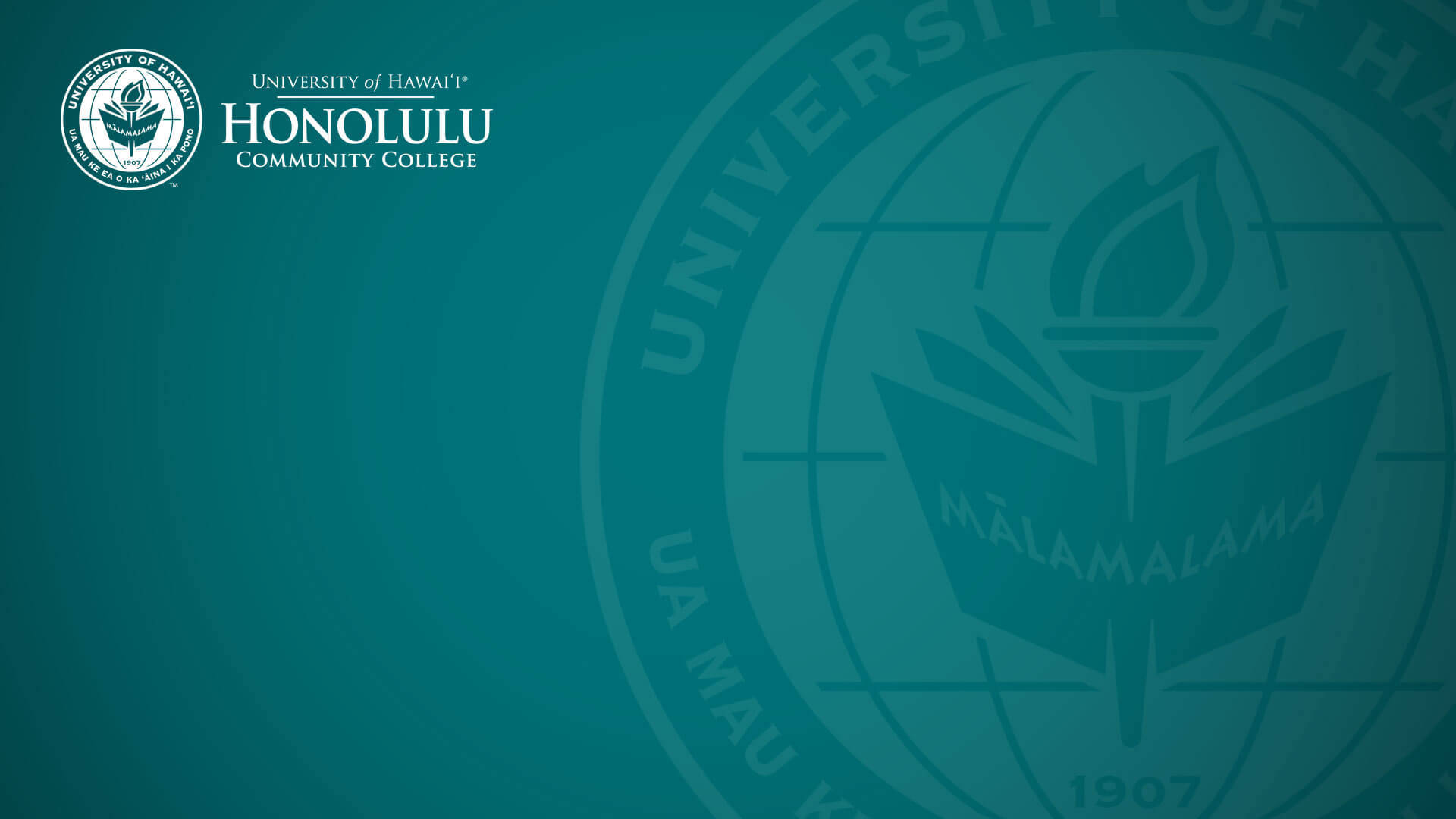 Universiteteti Hawaii Honolulus Logotyp I Grönt Som Datorskärmsbakgrund. Wallpaper