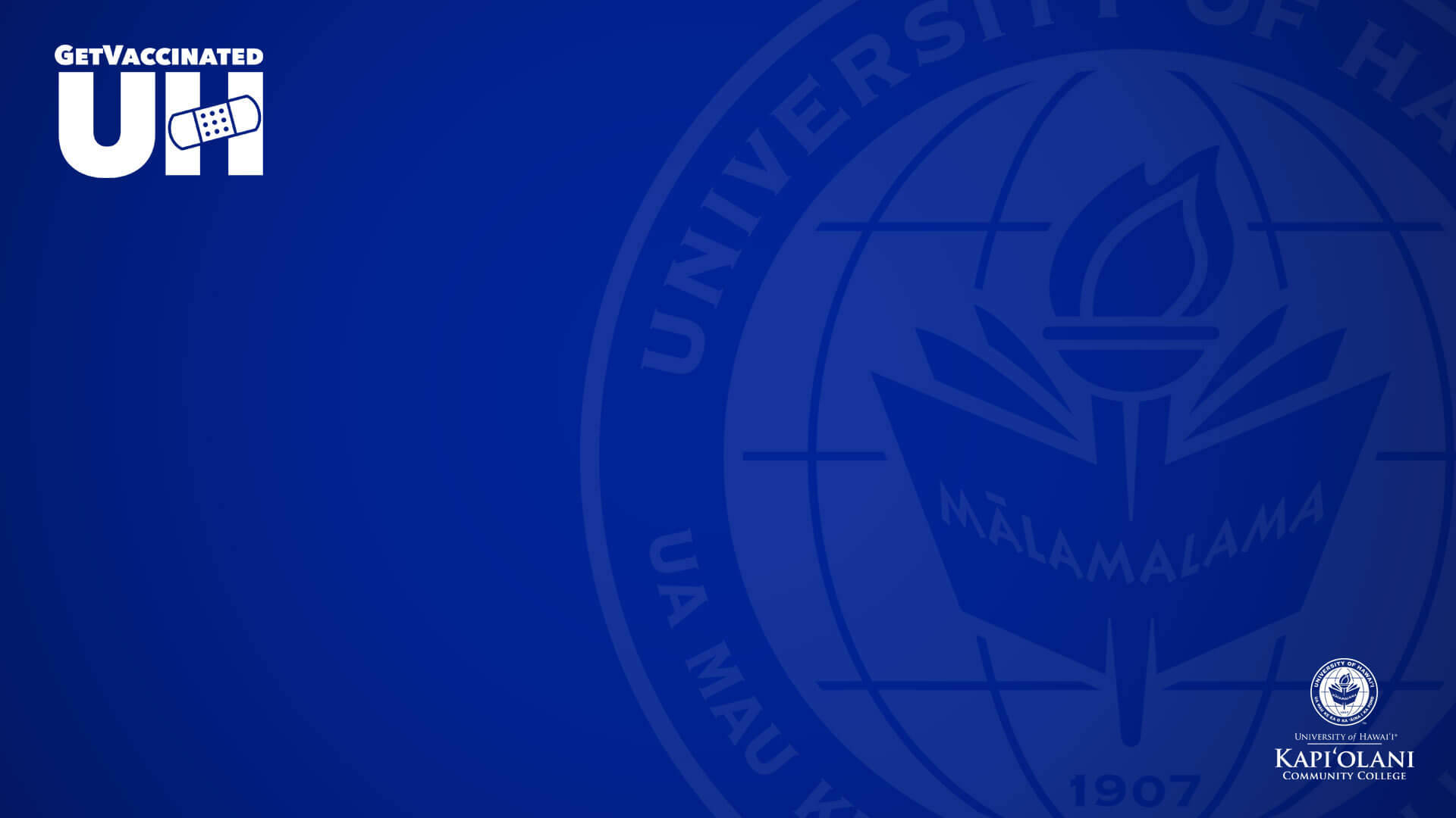 Universidadde Hawái Kapiʻolani Azul. Fondo de pantalla