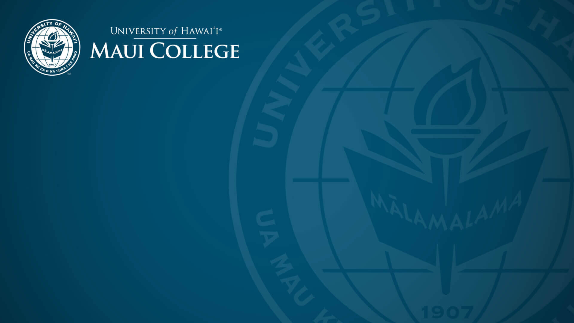 Logodell'università Di Hawaii Maui College Sfondo