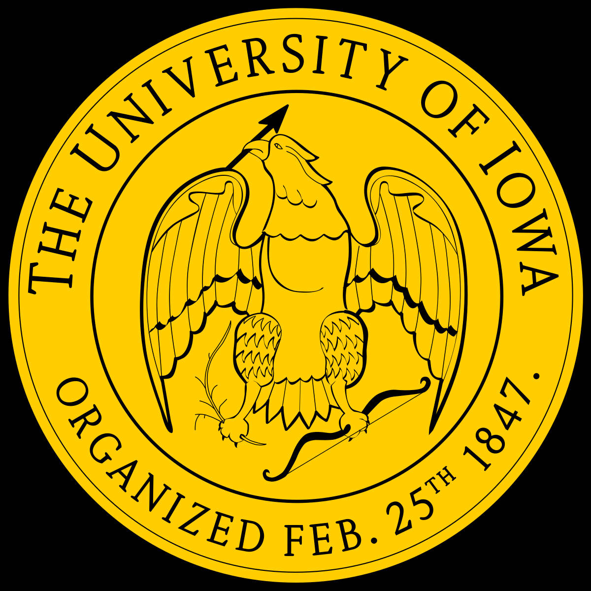 University Of Iowa Gold Seal Wallpaper