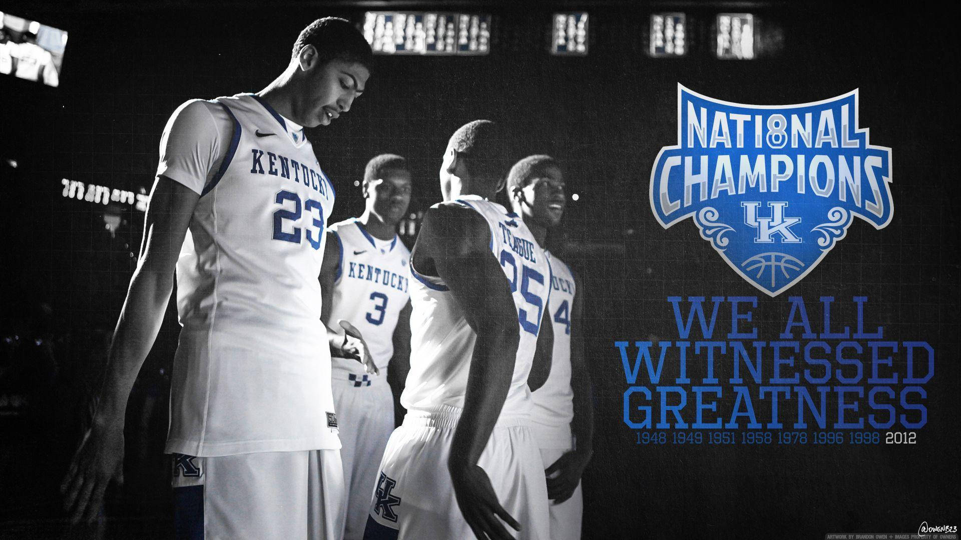 Universiteteti Kentucky National Champions. Wallpaper
