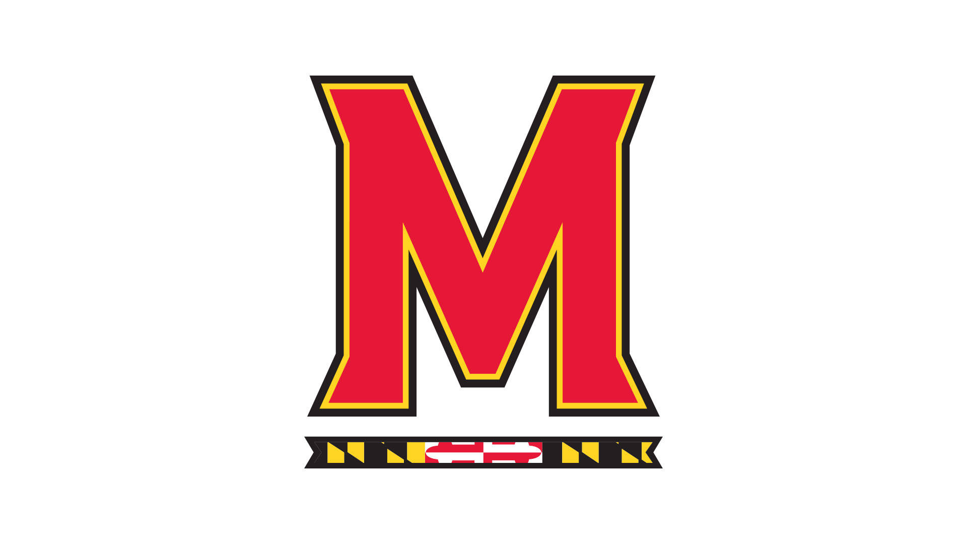 Logode La Universidad De Maryland Con La Bandera. Fondo de pantalla