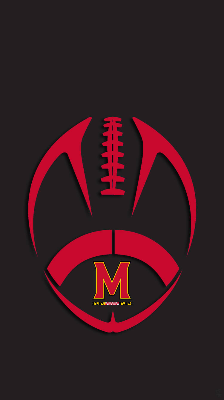 University Of Maryland Outlined Football Wallpaper