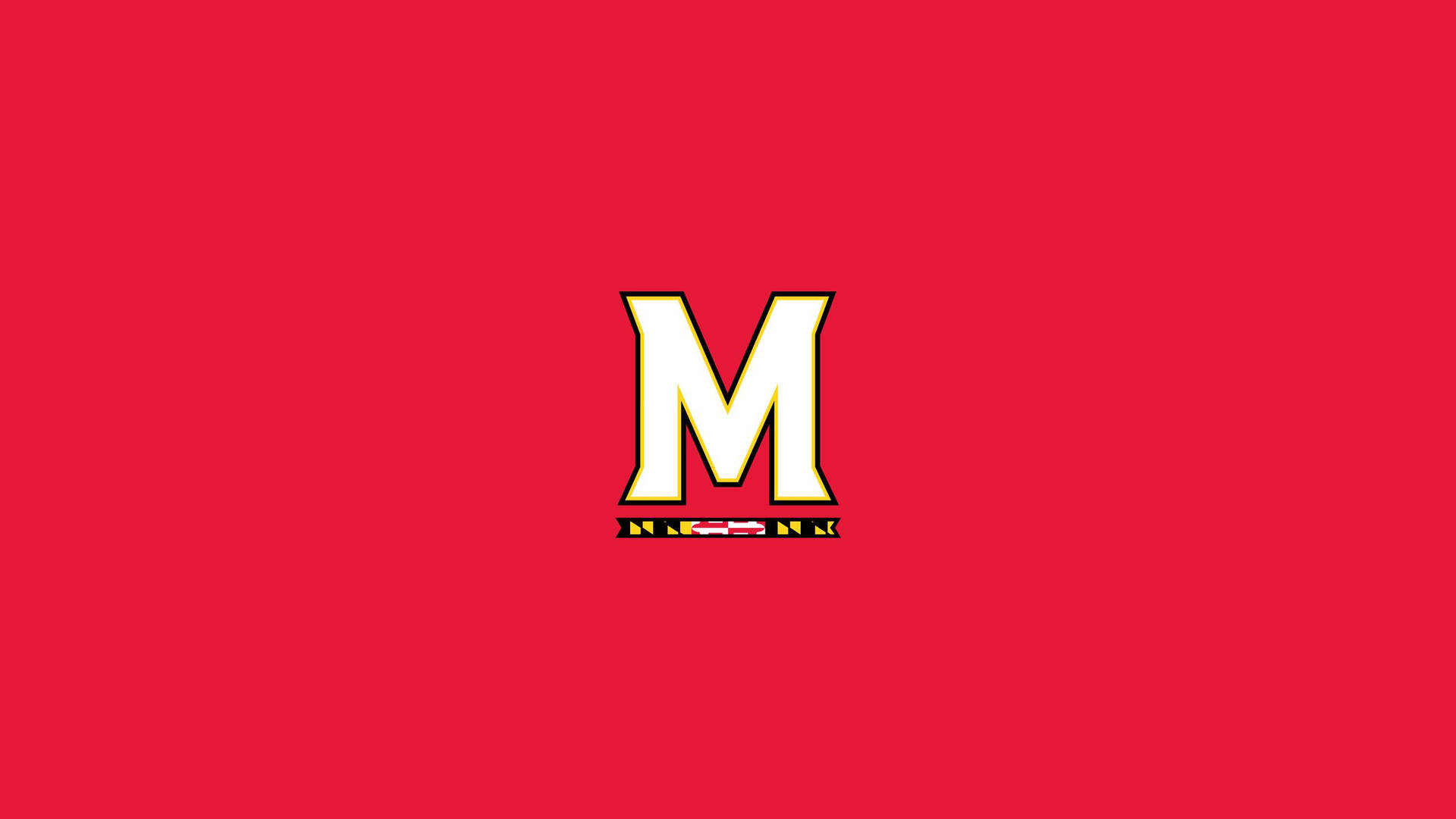 University Of Maryland White On Red Wallpaper