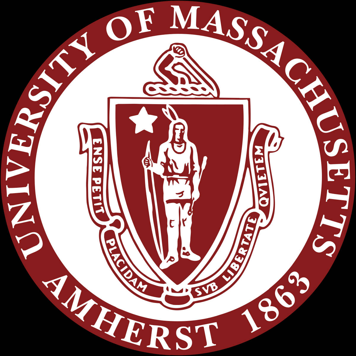 Logodel Campus Dell'università Di Massachusetts A Amherst Sfondo
