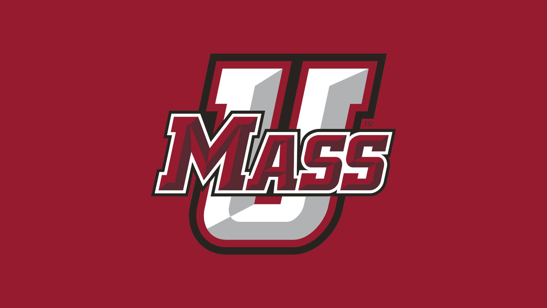 Logosimplificado En Plata De La Universidad De Massachusetts. Fondo de pantalla