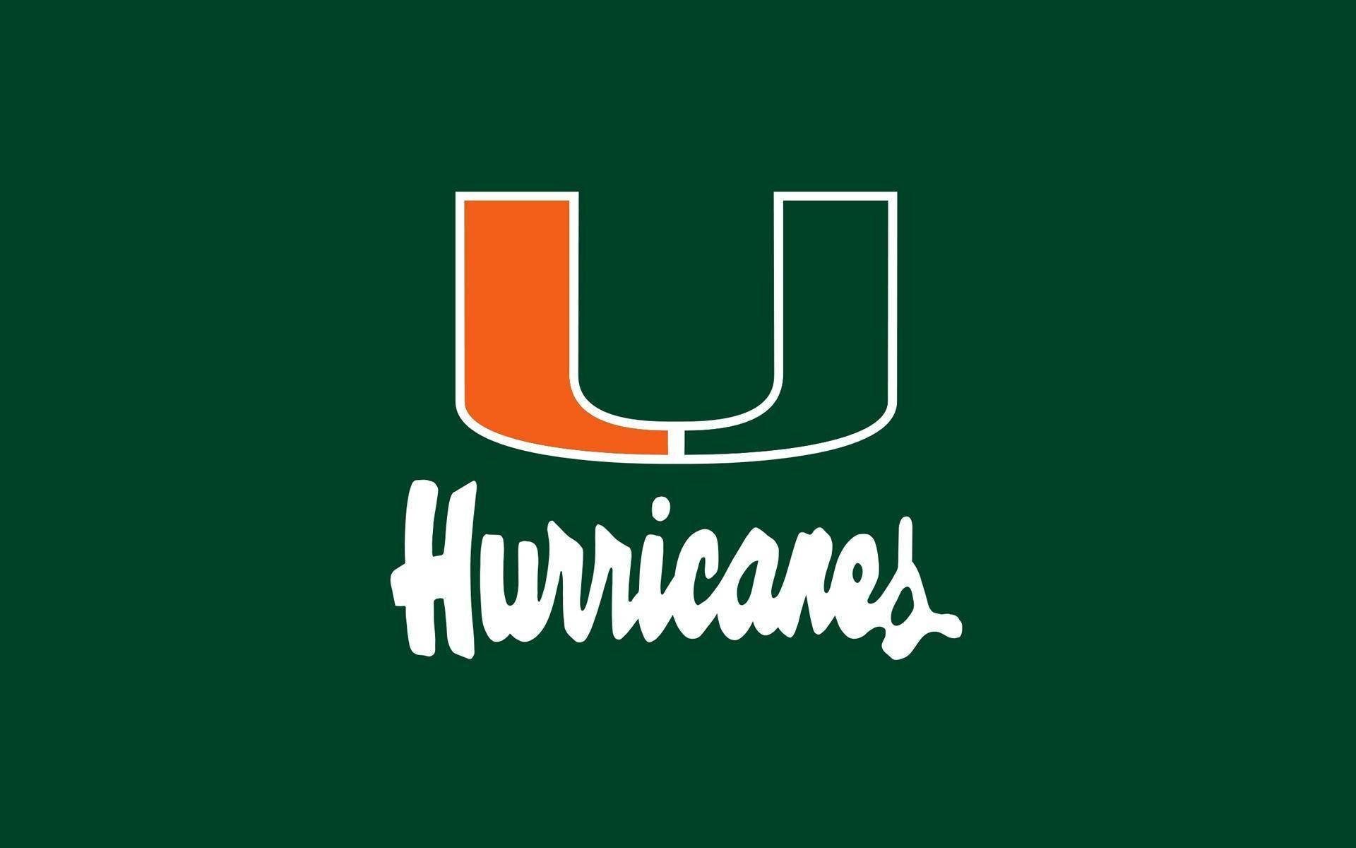 Logo af University of Miami med tekstureret baggrund. Wallpaper