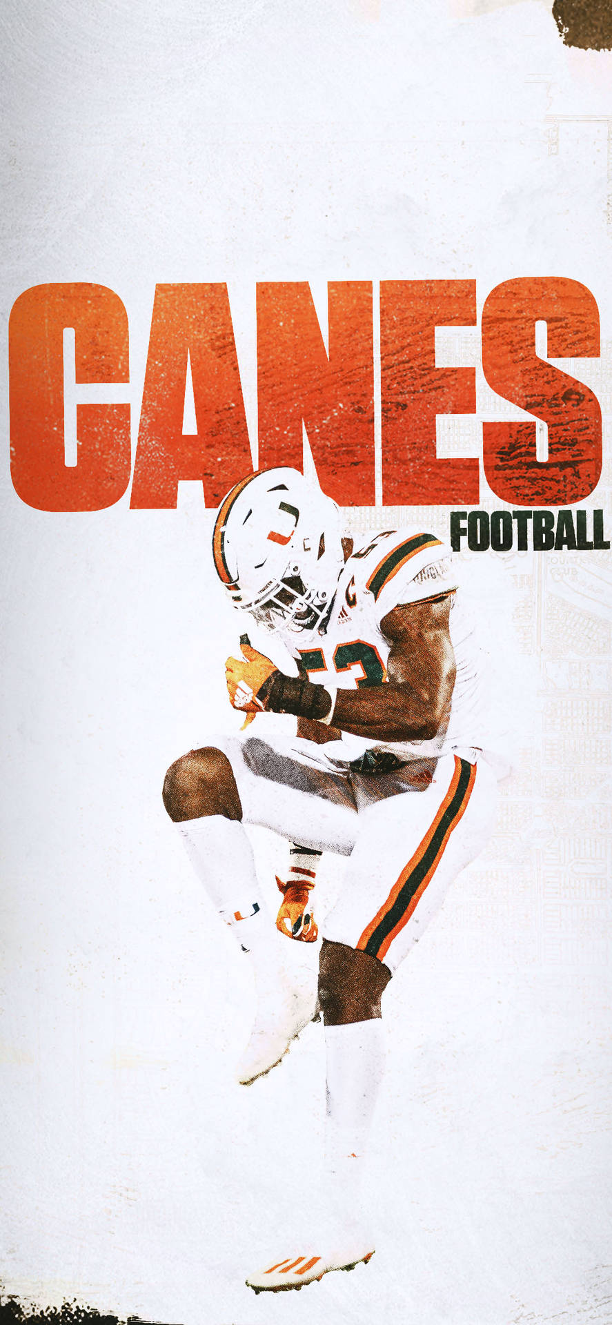 Tapet af University Of Miami-spillere: Se universityets fodboldspillere i aktion på dette fotografiske tapet. Wallpaper