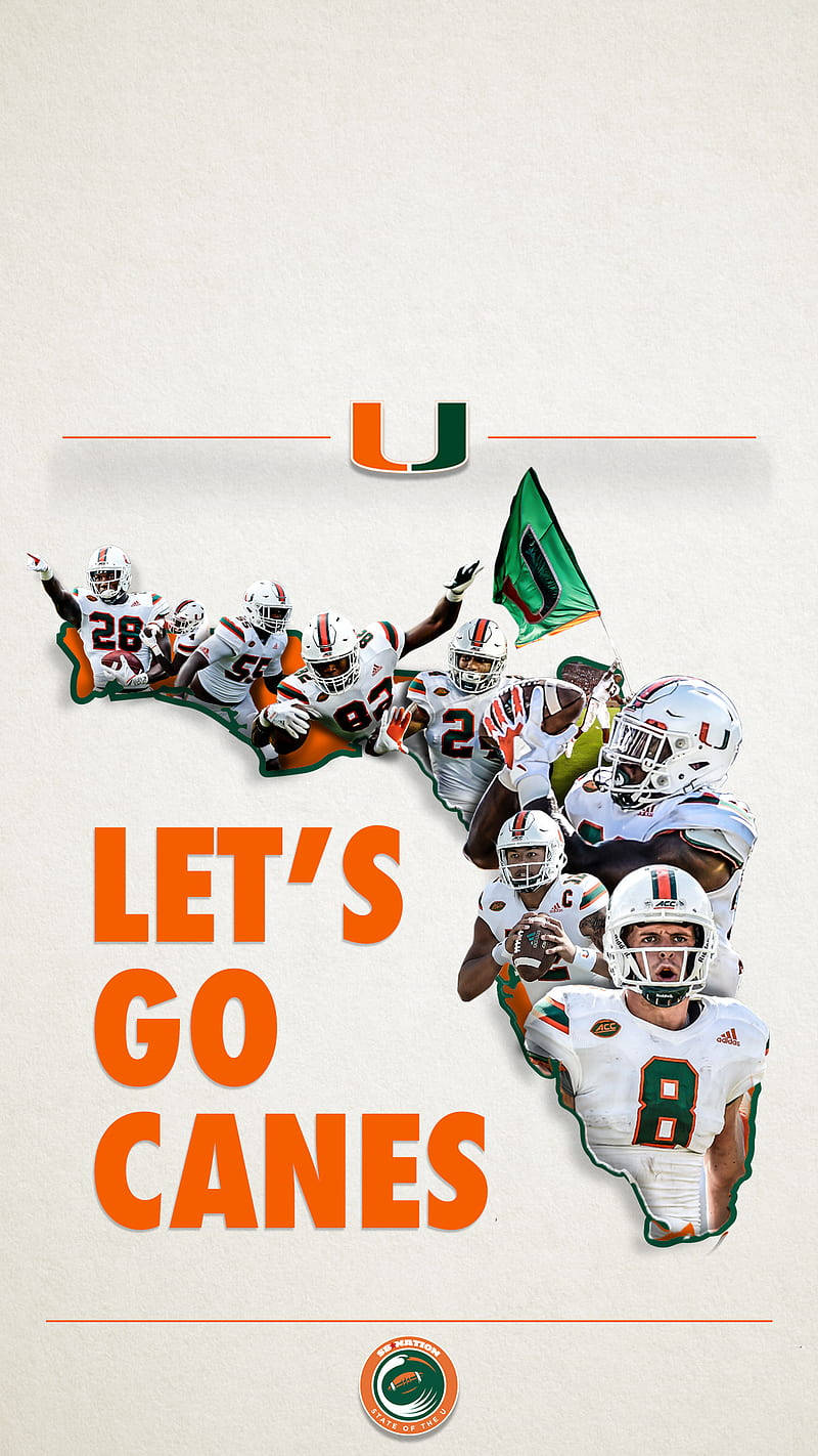 University Of Miami Team Poster Wallpaper