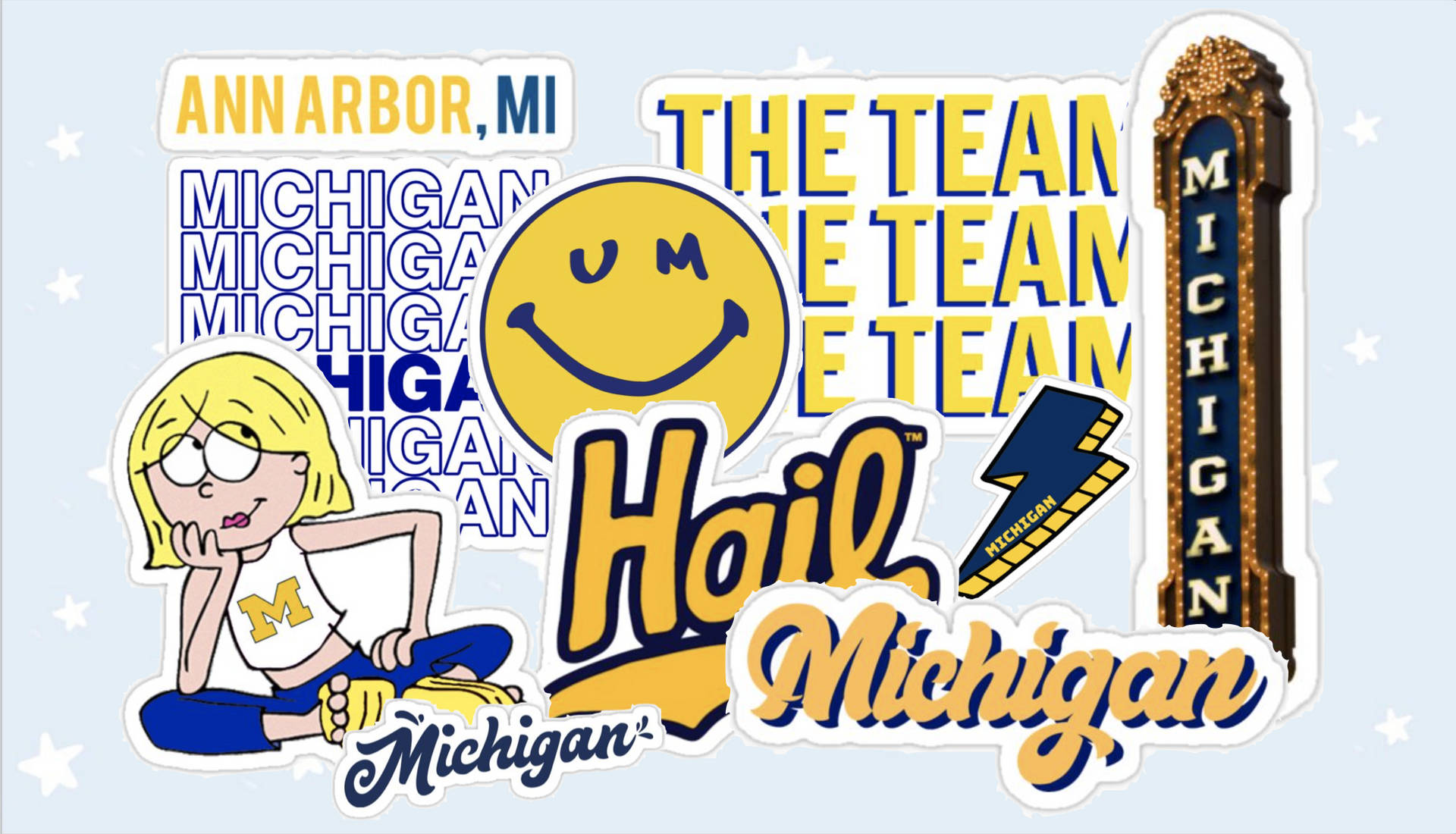 University Of Michigan-ann Arbor Stickers Wallpaper