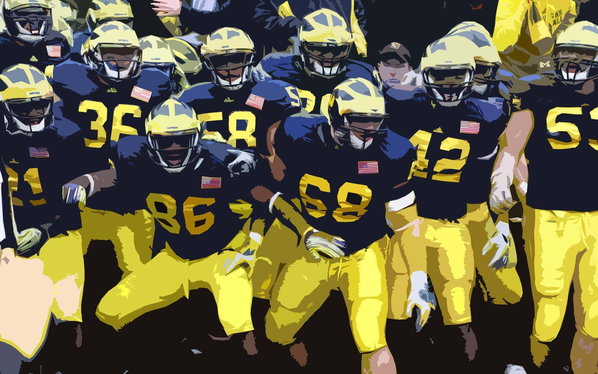 Michigan Wolverines Football Hold Team Wallpaper Wallpaper