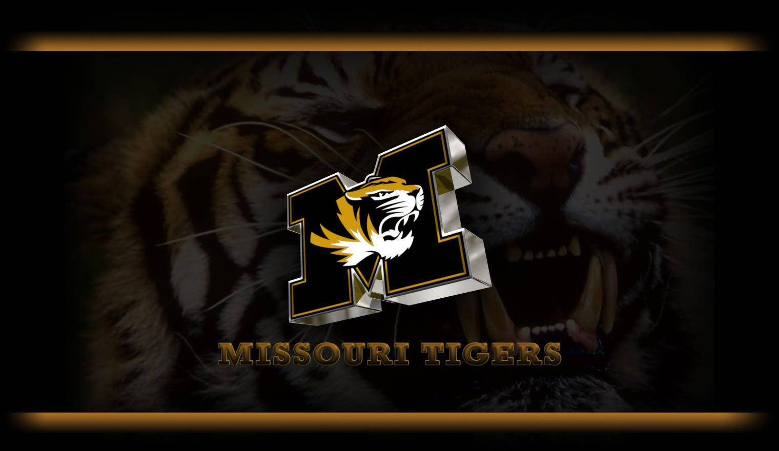 Fondonegro De Los Tigres De La Universidad De Missouri. Fondo de pantalla