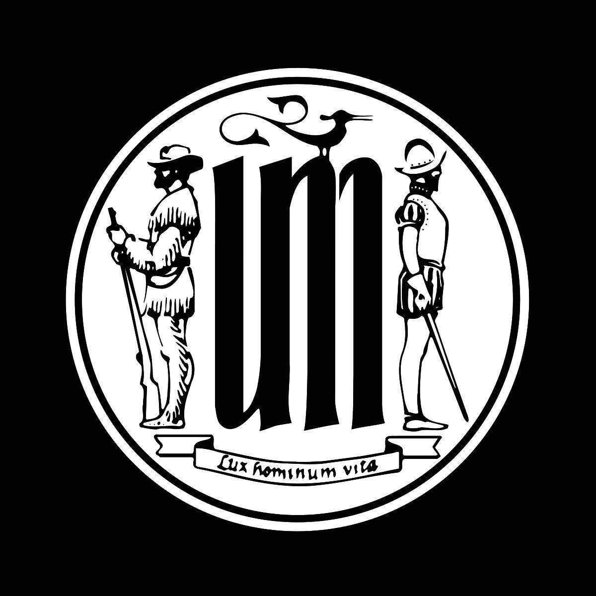 Universiteteti New Mexico - Svart Och Vit Emblem. Wallpaper