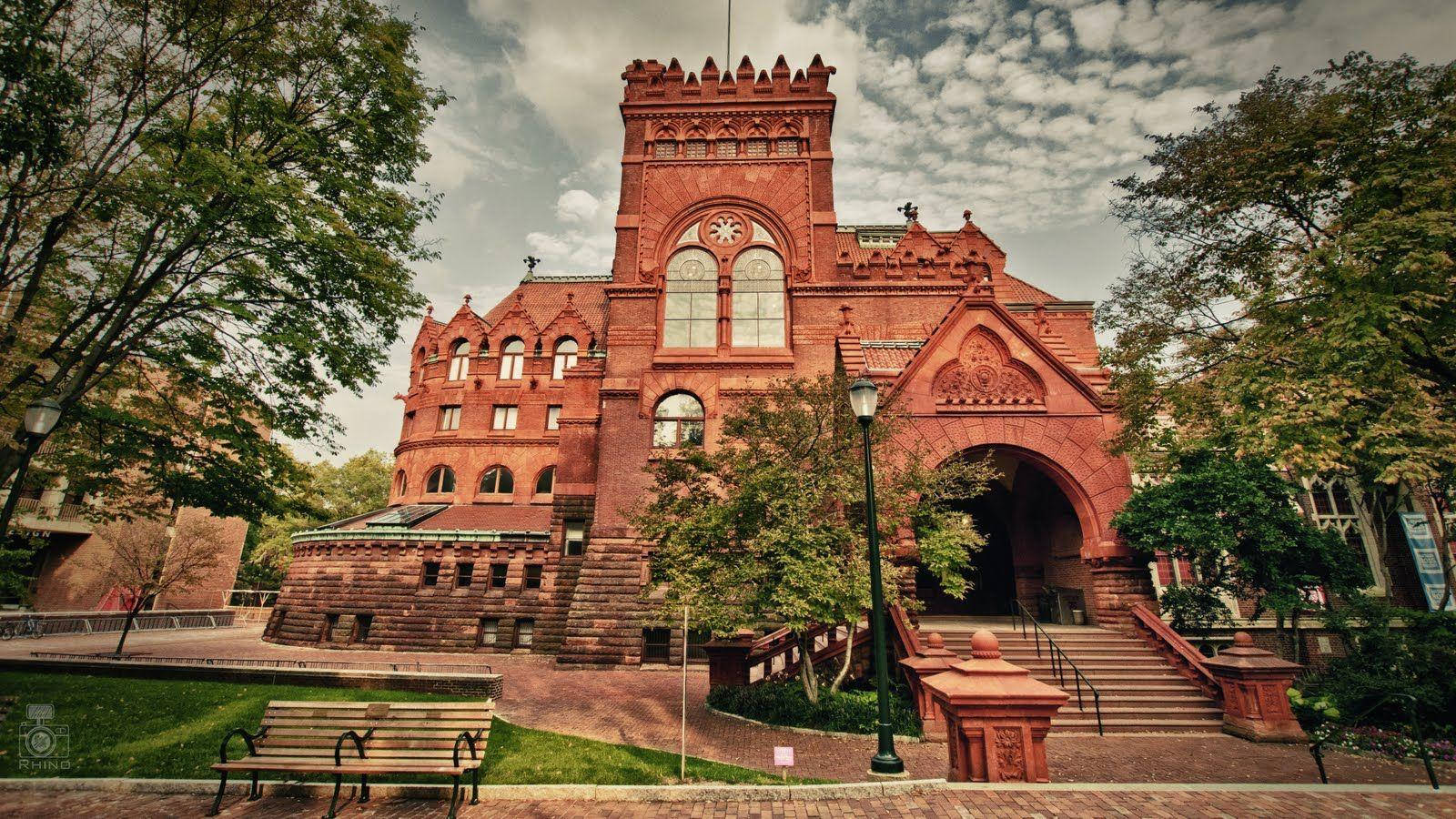 Universitetet af Pennsylvanias røde mursten bygning tapet Wallpaper
