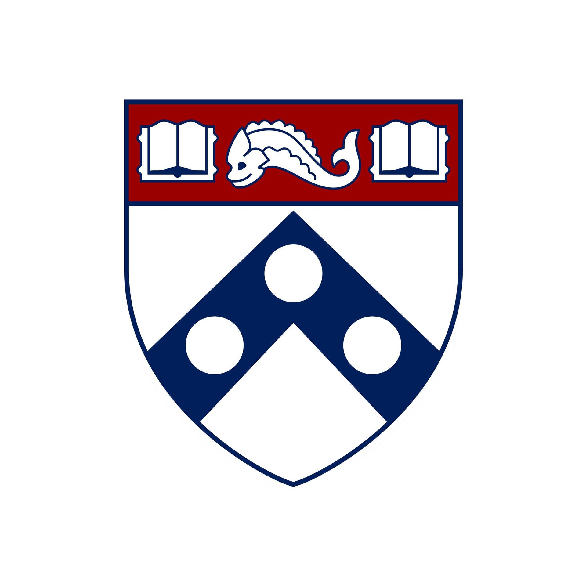 Logo af University of Pennsylvania Shield Logo Tapet Wallpaper