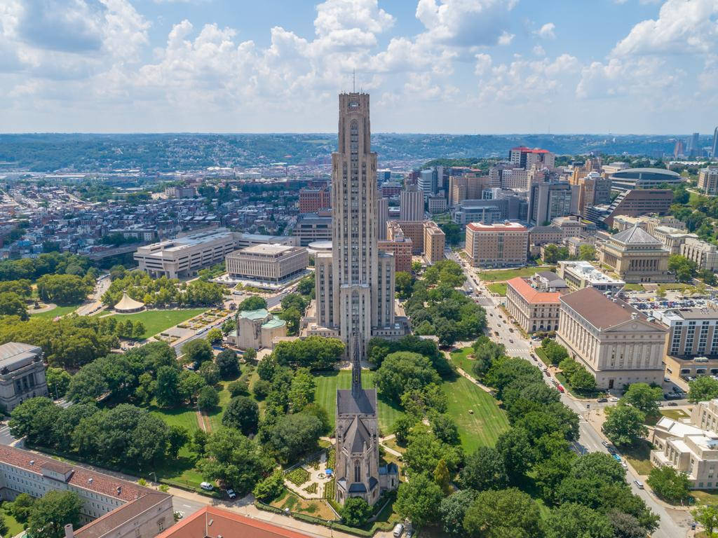 University Of Pittsburgh Aerial Angle Background
