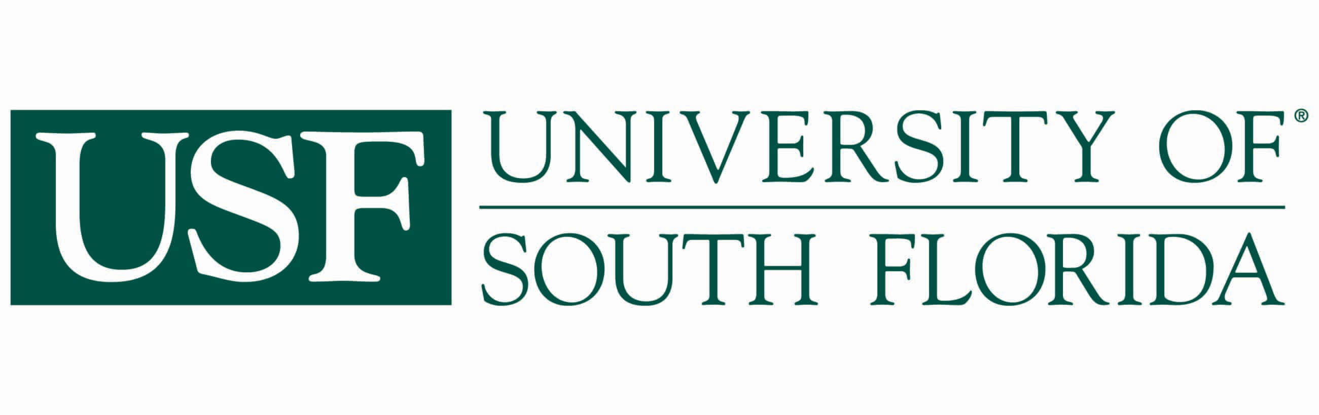 Universitätvon South Florida Logo In Weiß Wallpaper