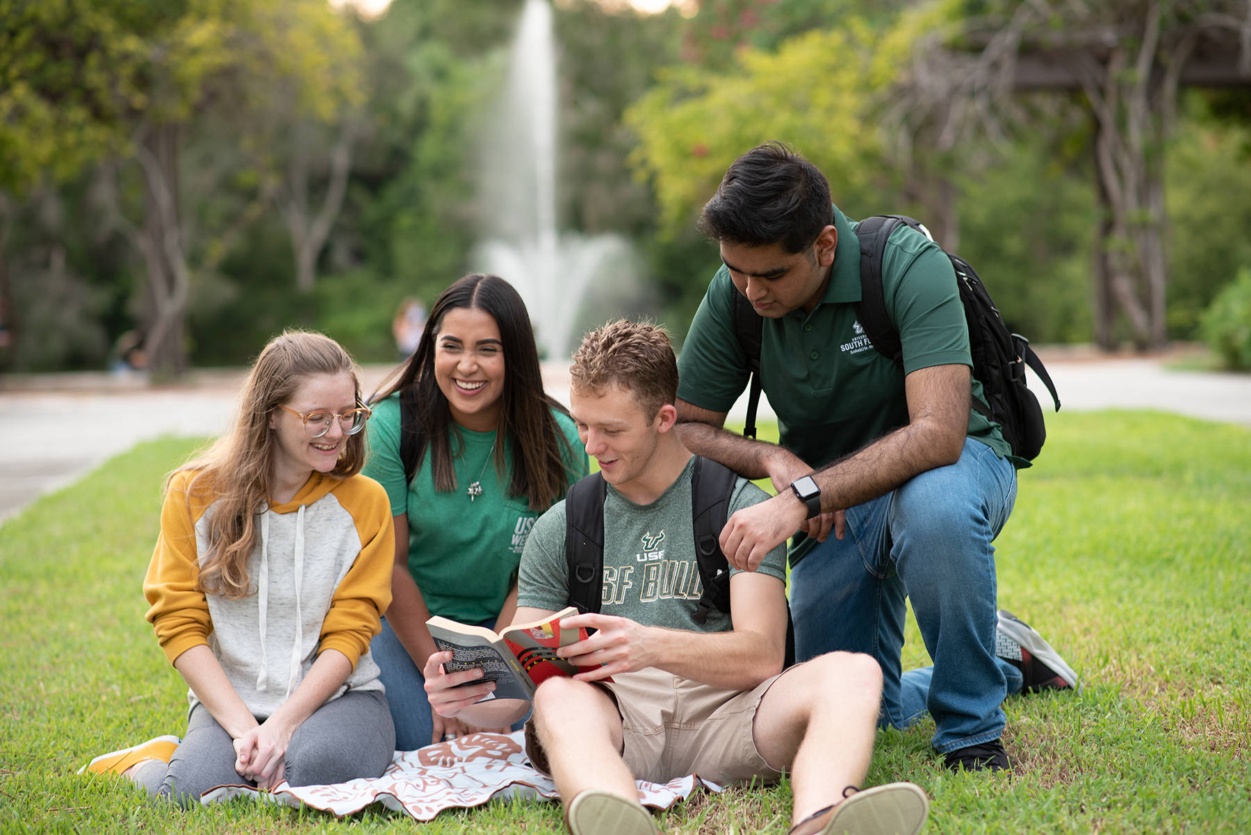 University Of South Florida Students On Field Wallpaper