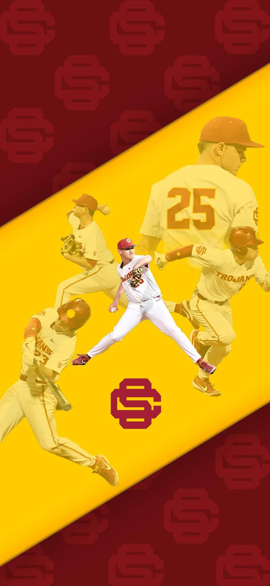 University Of Southern California Baseball Cool Edit Background