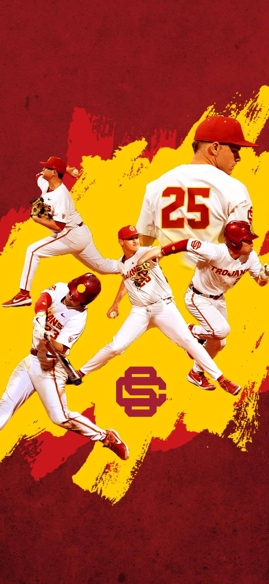 University Of Southern California Baseball Splash Background